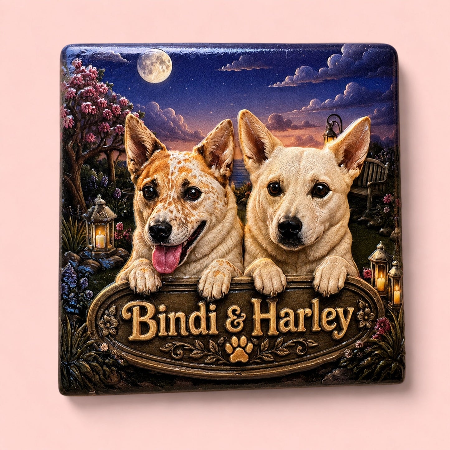 Magnet - Moonlit Backyard Custom Pet Magnet