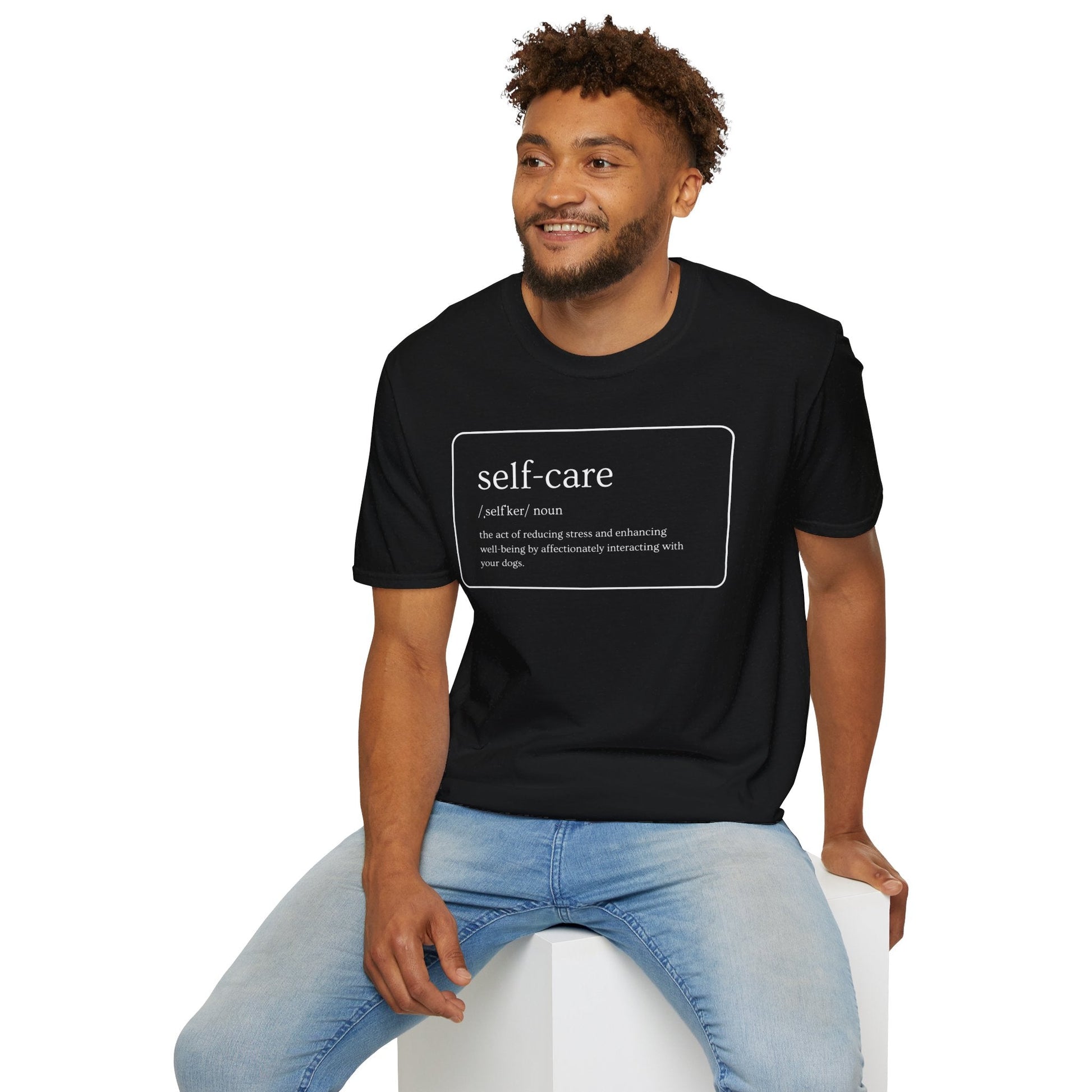 T - Shirt - Pawfurever Dog Lover T - Shirt - Cute and Funny Gift for Dog Moms, Dads, and Cat Parents (Self Care - Dogs)