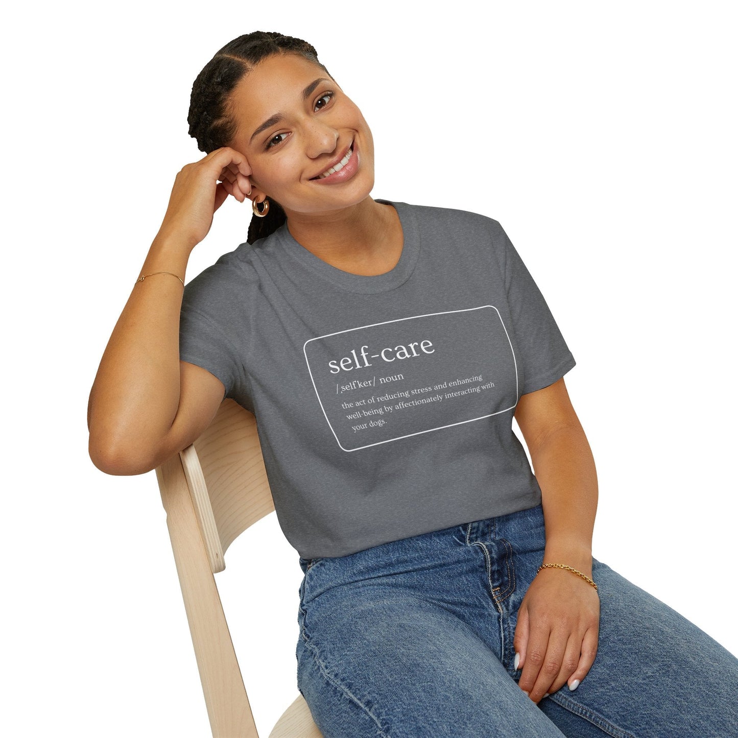 T - Shirt - Pawfurever Dog Lover T - Shirt - Cute and Funny Gift for Dog Moms, Dads, and Cat Parents (Self Care - Dogs)