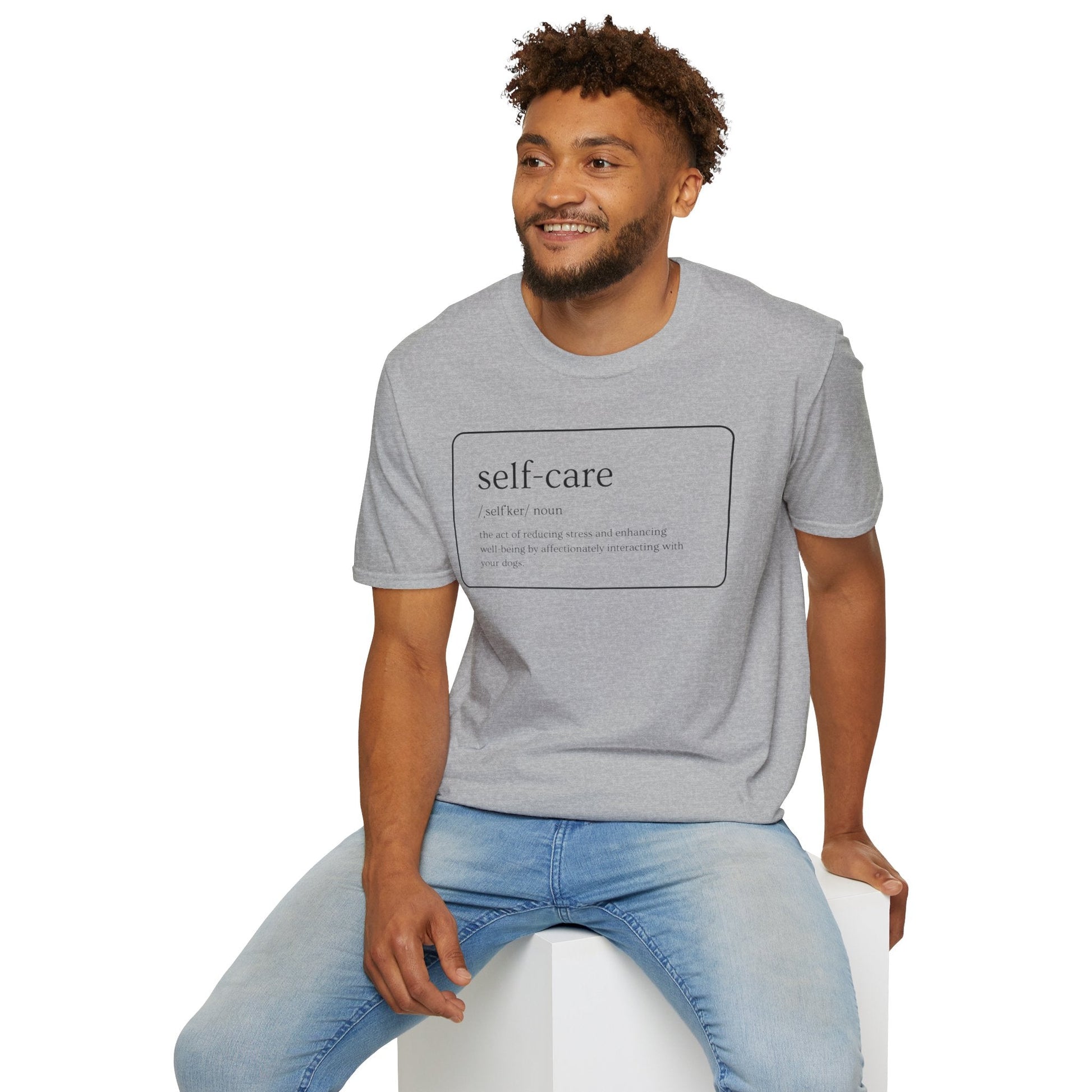 T - Shirt - Pawfurever Dog Lover T - Shirt - Cute and Funny Gift for Dog Moms, Dads, and Cat Parents (Self Care - Dogs)