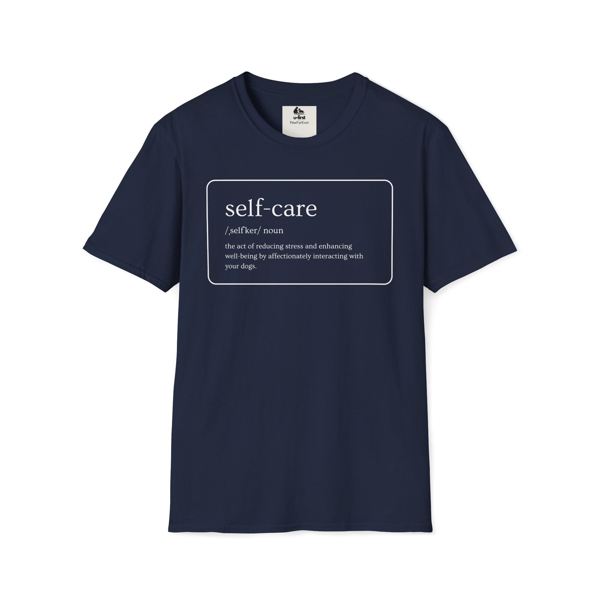 T - Shirt - Pawfurever Dog Lover T - Shirt - Cute and Funny Gift for Dog Moms, Dads, and Cat Parents (Self Care - Dogs)