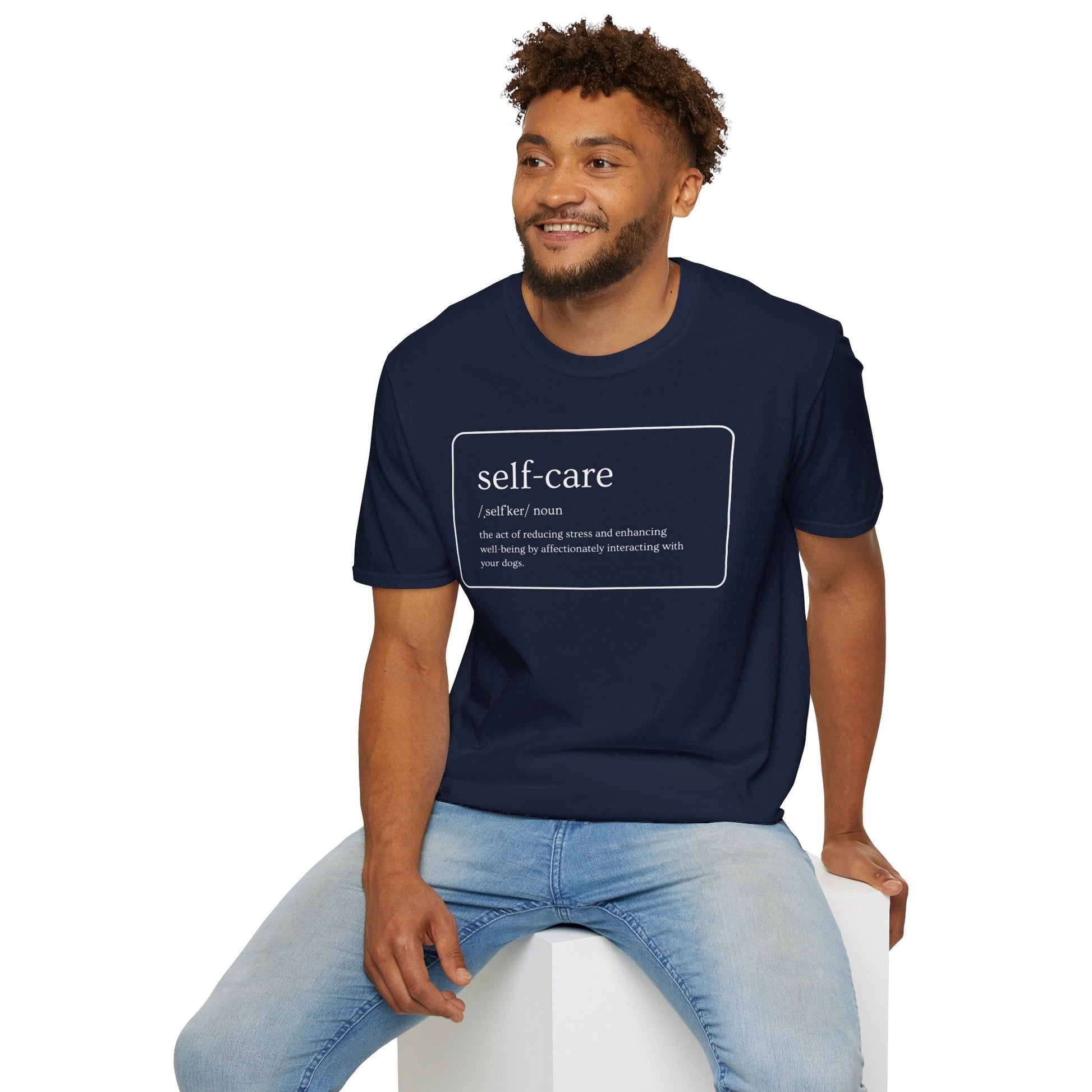 T - Shirt - Pawfurever Dog Lover T - Shirt - Cute and Funny Gift for Dog Moms, Dads, and Cat Parents (Self Care - Dogs)