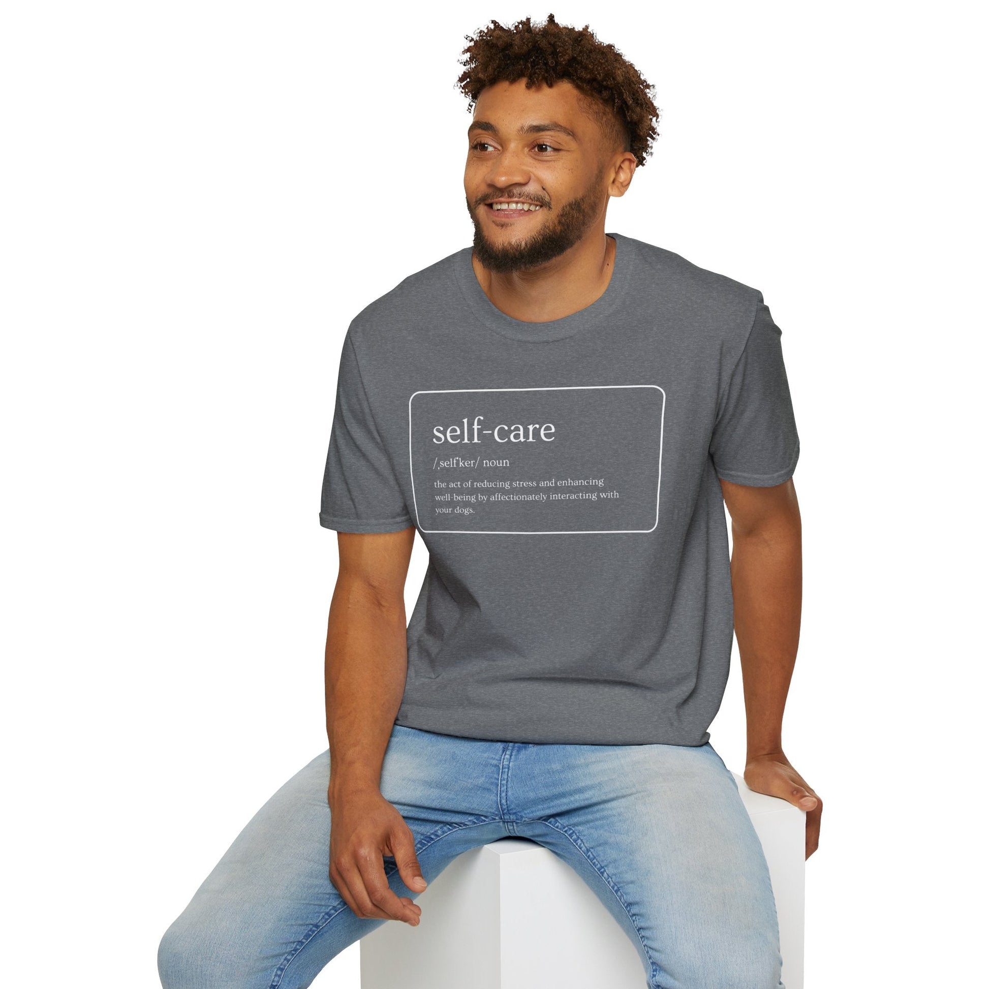 T - Shirt - Pawfurever Dog Lover T - Shirt - Cute and Funny Gift for Dog Moms, Dads, and Cat Parents (Self Care - Dogs)