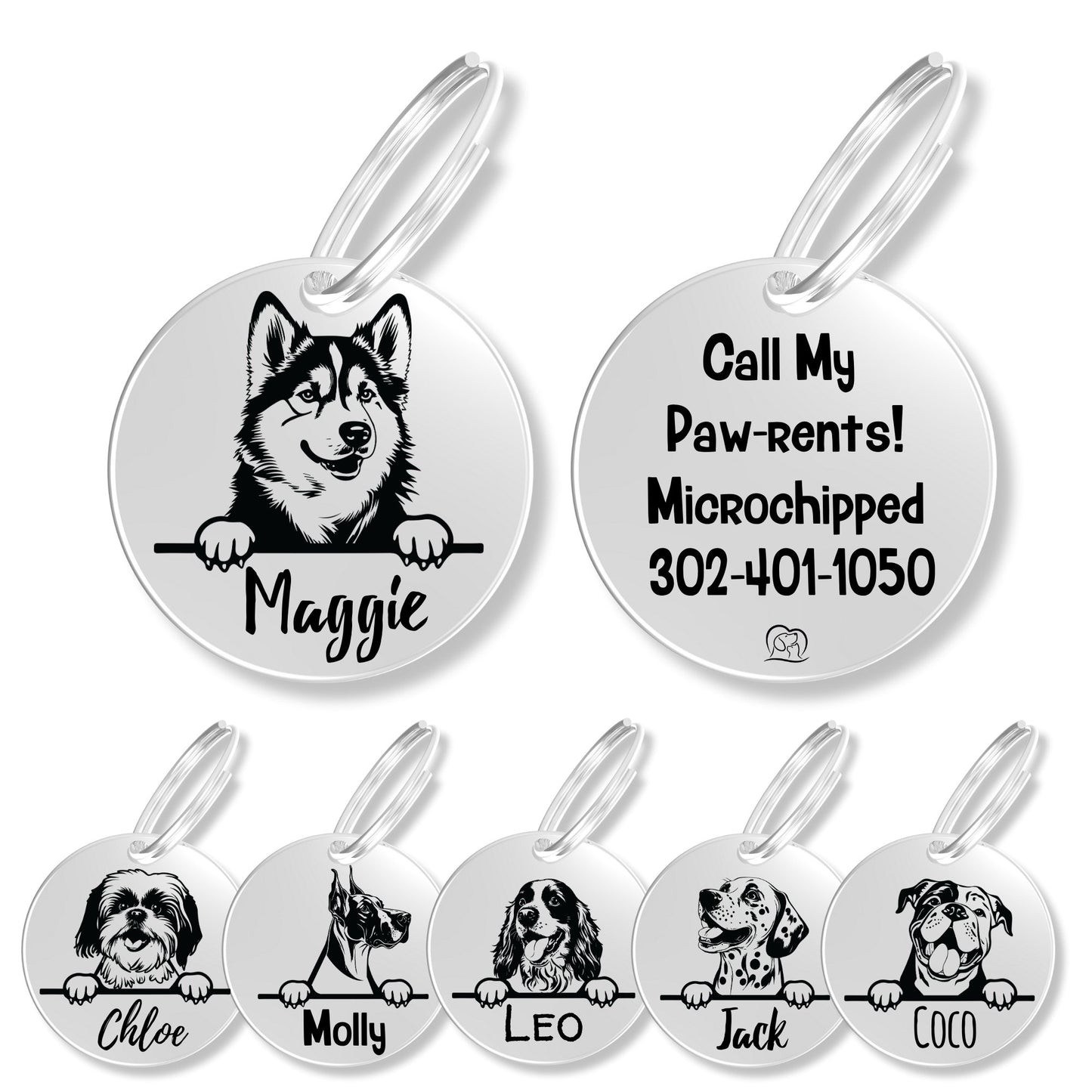 Breed Dog Tag - Personalized Breed Dog Tag (Alaskan Malmute)