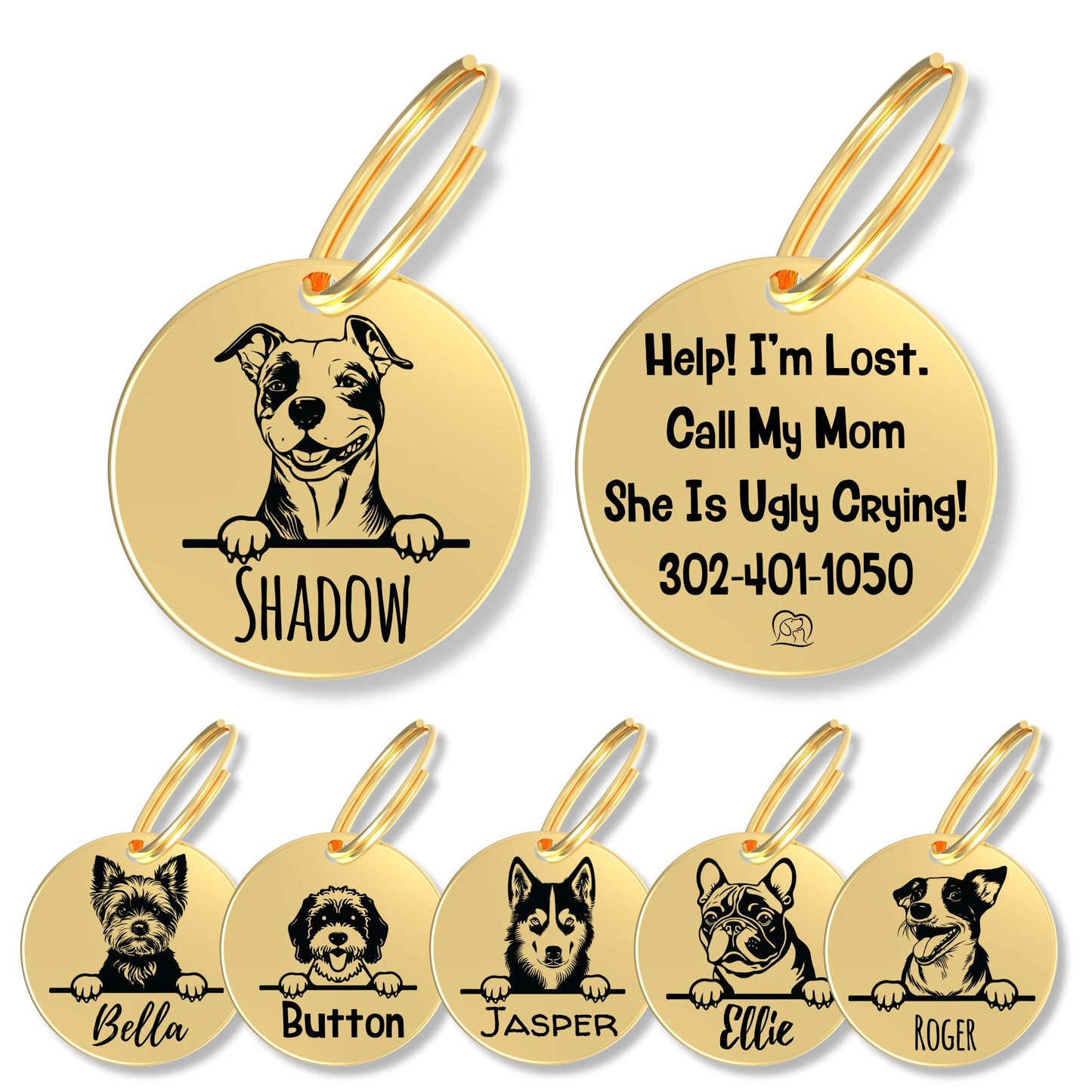 Breed Dog Tag - Personalized Breed Dog Tag (Amstaff)