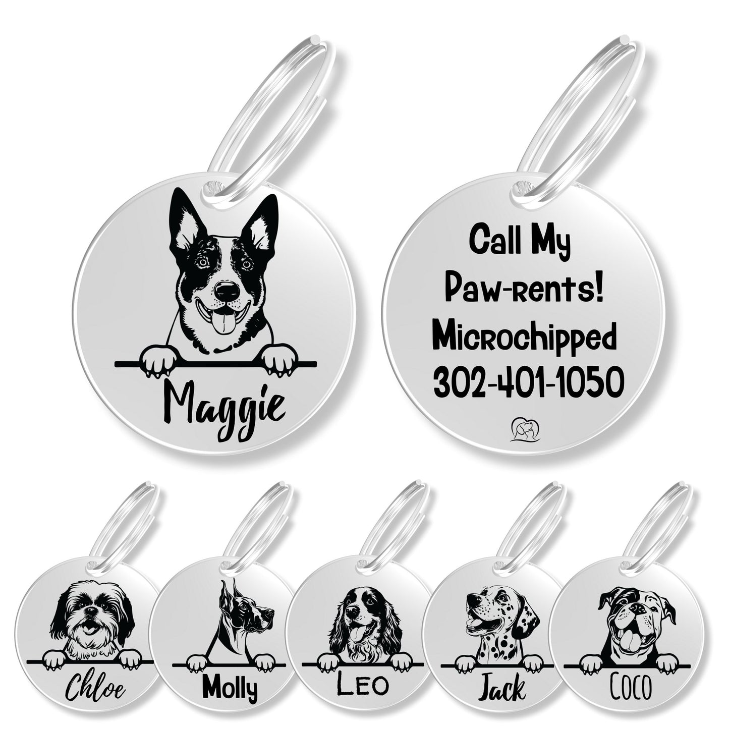 Breed Dog Tag - Personalized Breed Dog Tag (Australian Cattl)
