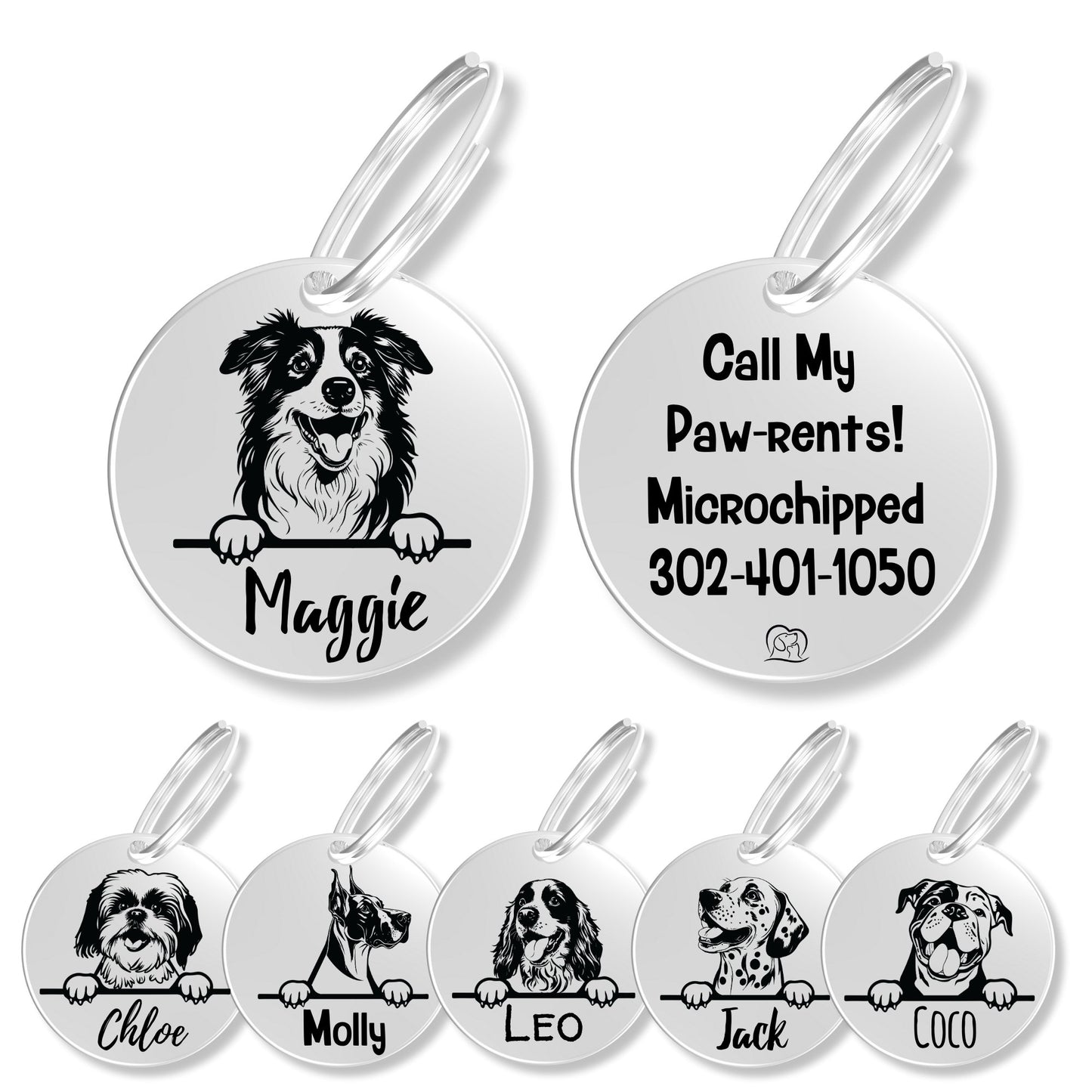Breed Dog Tag - Personalized Breed Dog Tag (Australian Sheph)