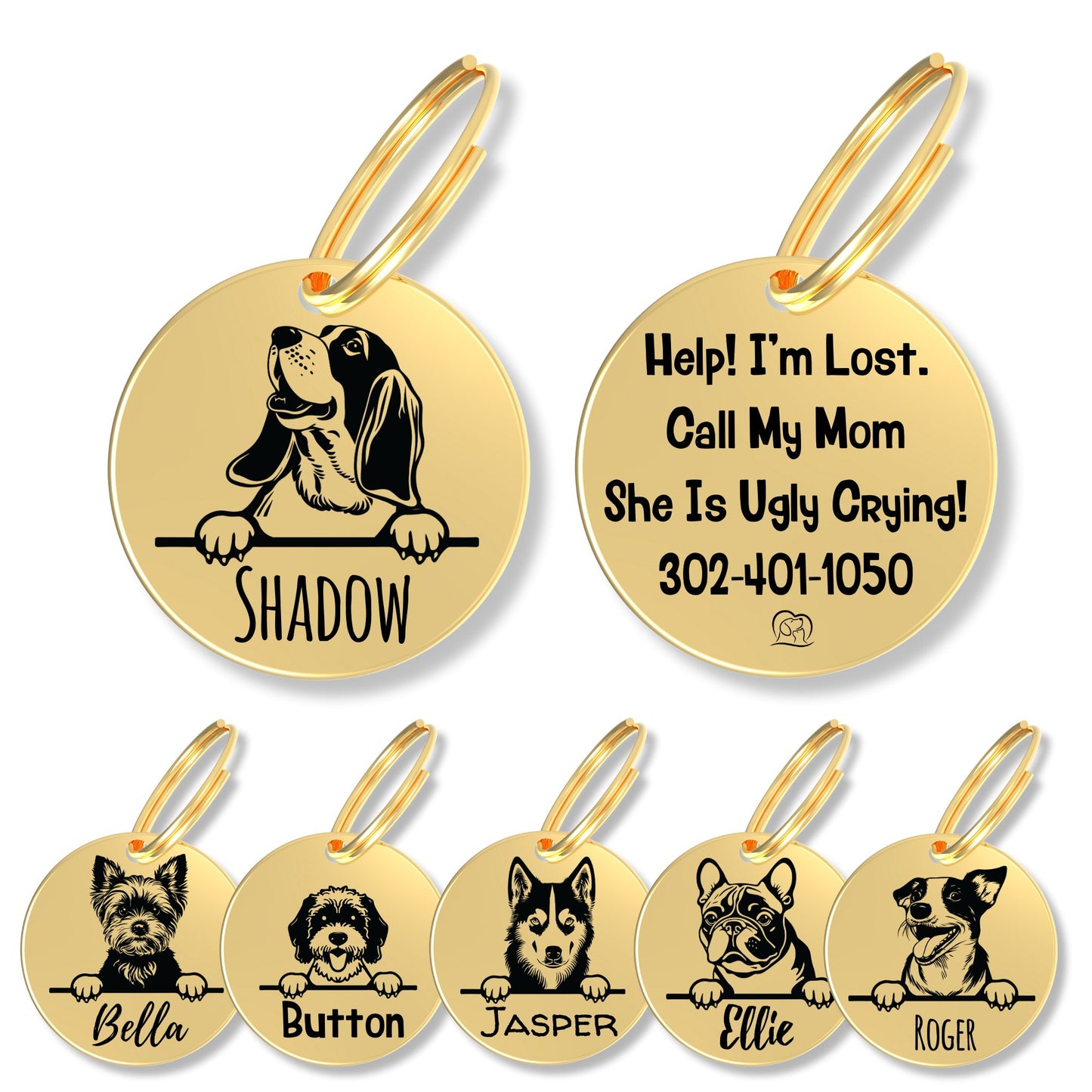 Breed Dog Tag - Personalized Breed Dog Tag (Basset Hound)