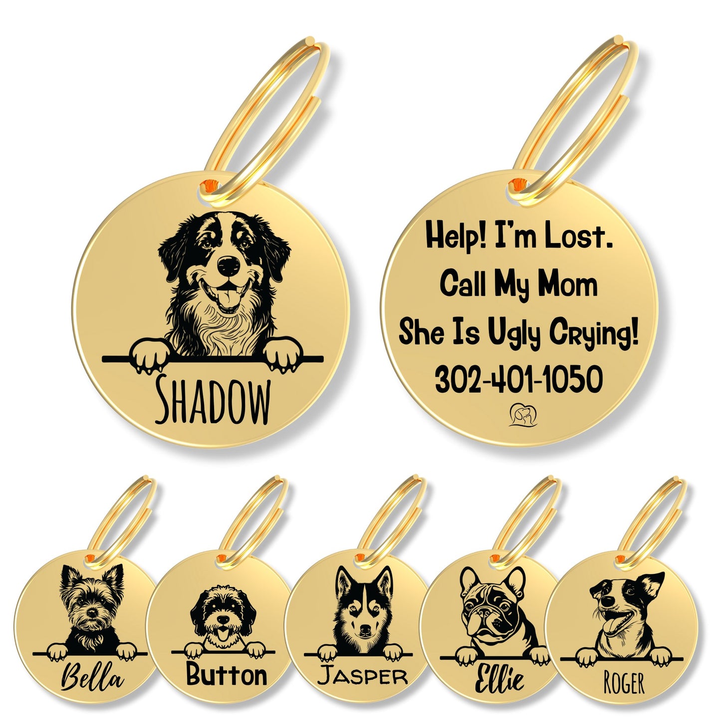 Breed Dog Tag - Personalized Breed Dog Tag (Bernese Mount)