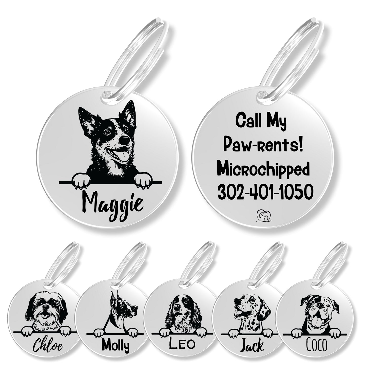 Breed Dog Tag - Personalized Breed Dog Tag (Blue Heeler)