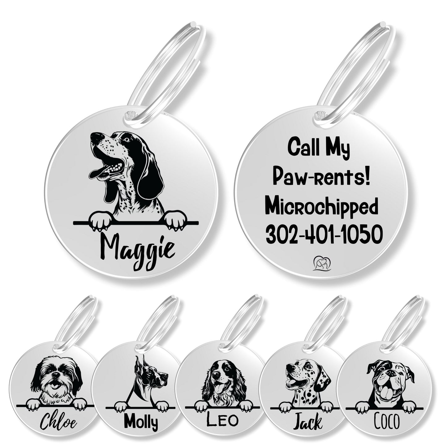 Breed Dog Tag - Personalized Breed Dog Tag (Bluetick Coonhou)
