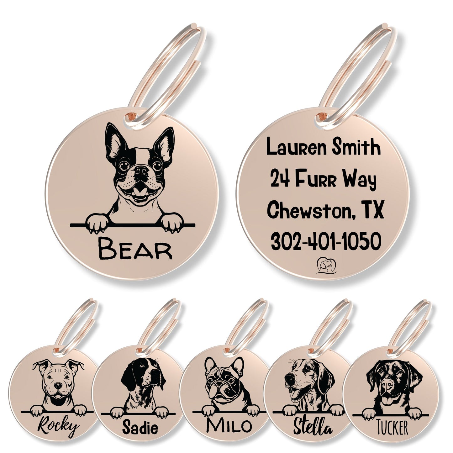 Breed Dog Tag - Personalized Breed Dog Tag (Boston Terrier)