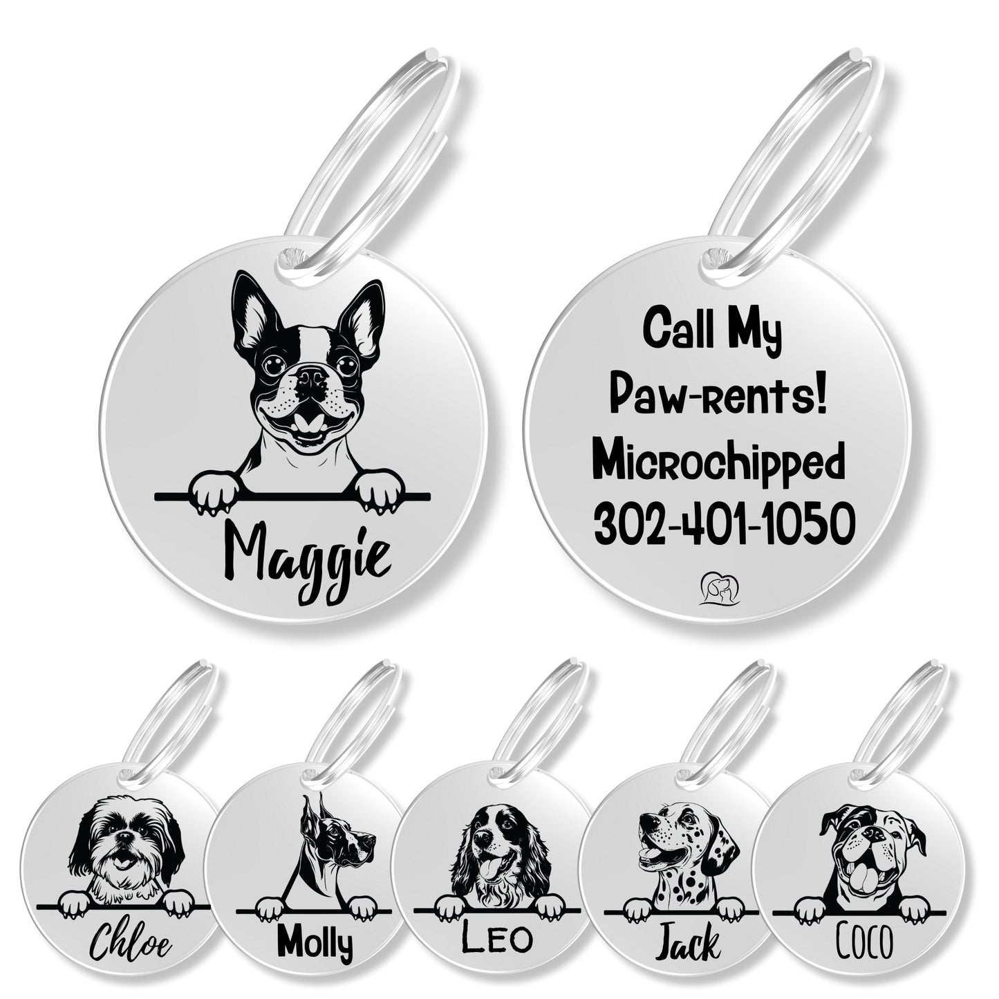 Breed Dog Tag - Personalized Breed Dog Tag (Boston Terrier)