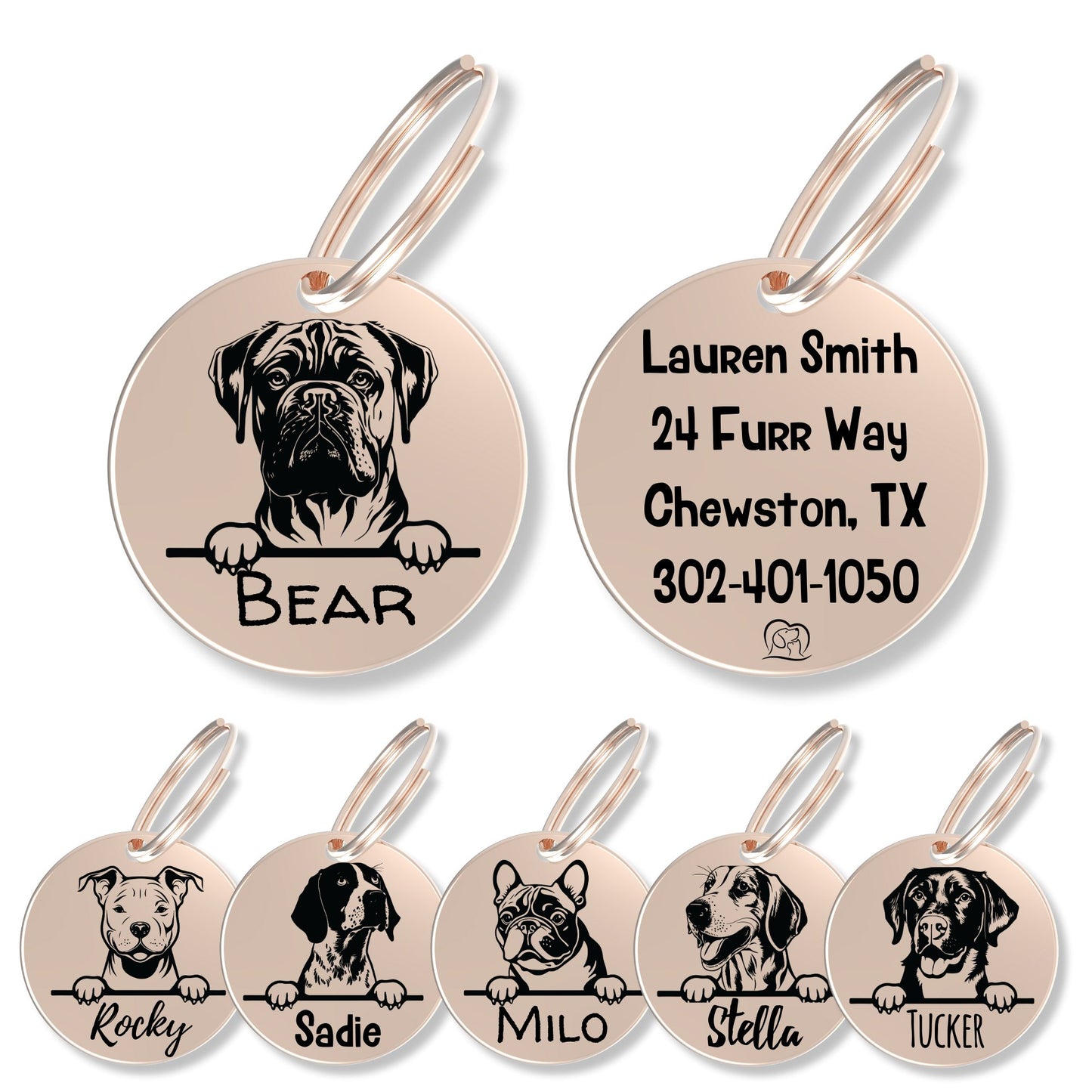Breed Dog Tag - Personalized Breed Dog Tag (Bullmastiff)