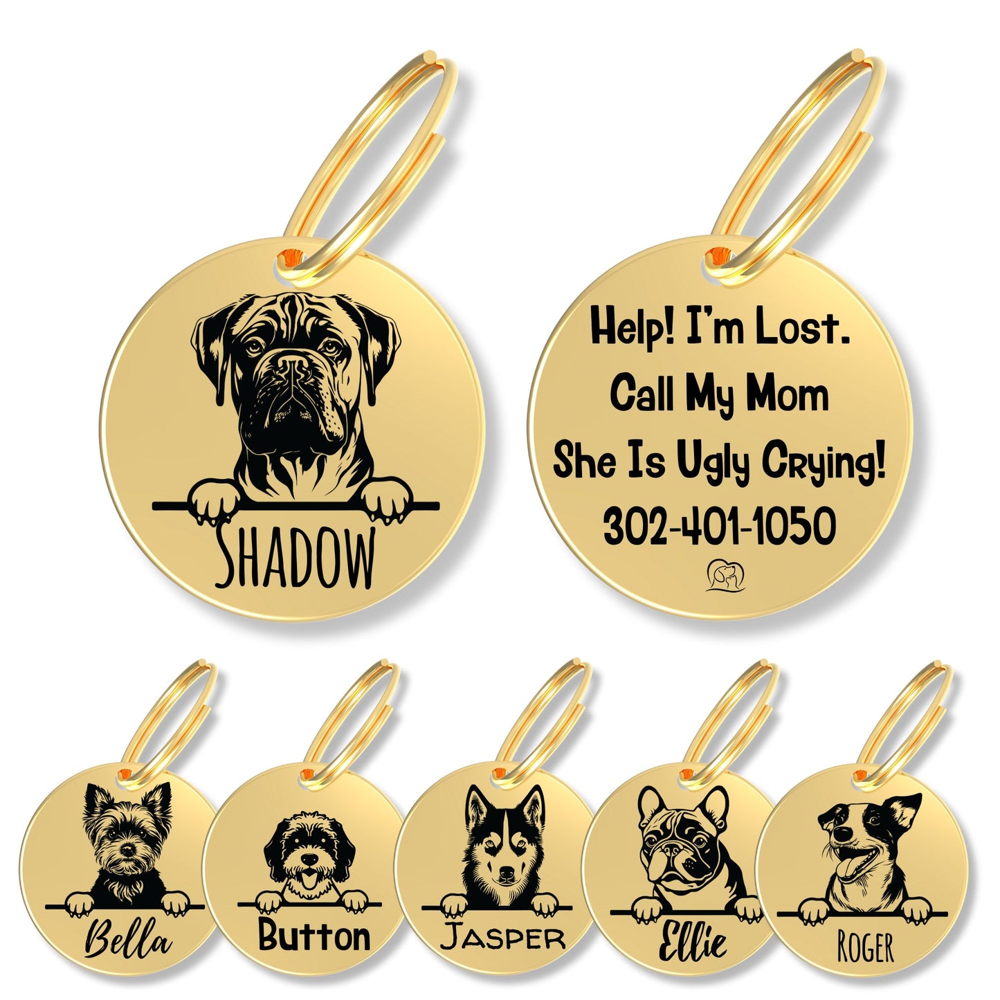 Breed Dog Tag - Personalized Breed Dog Tag (Bullmastiff)