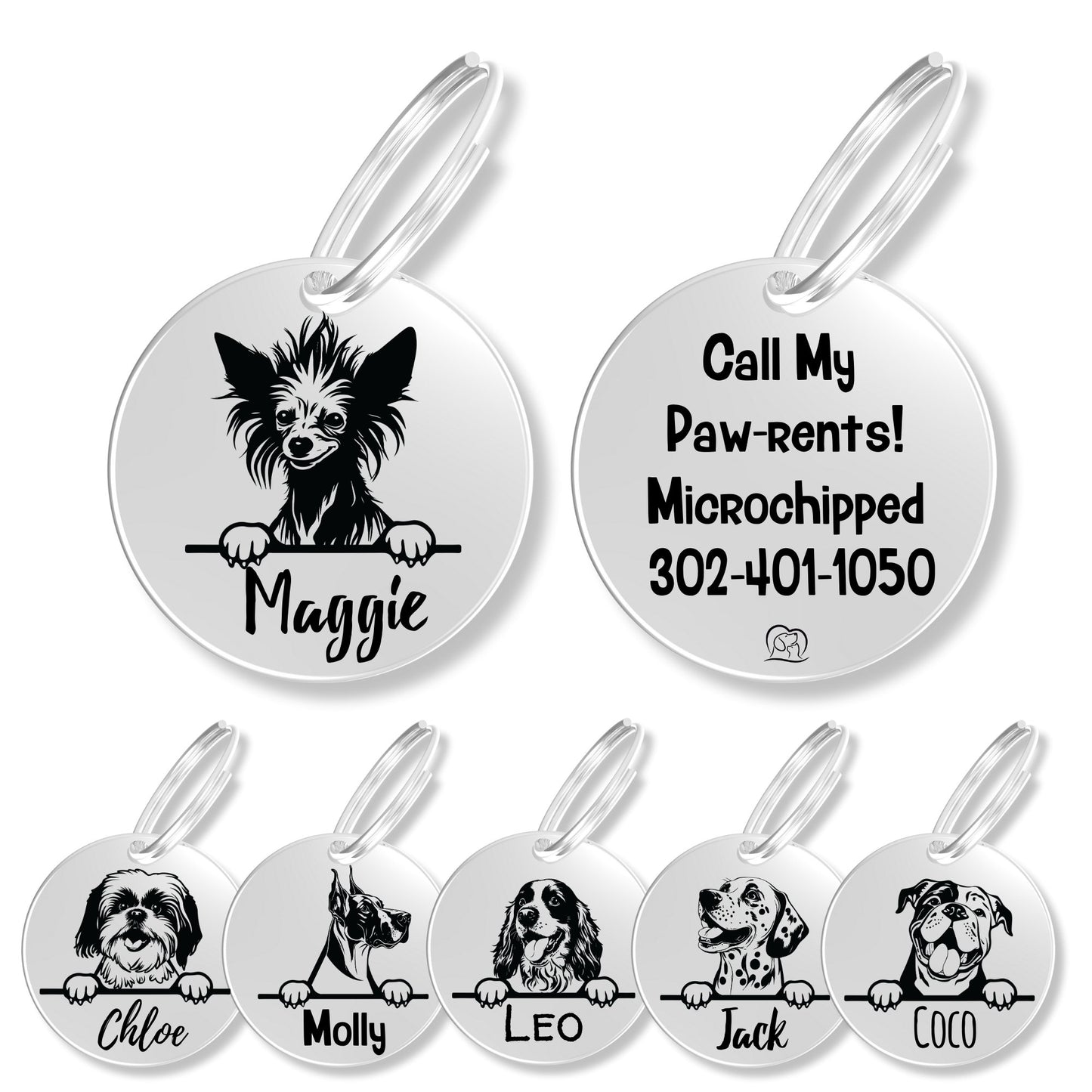 Breed Dog Tag - Personalized Breed Dog Tag (Chinese Crested)
