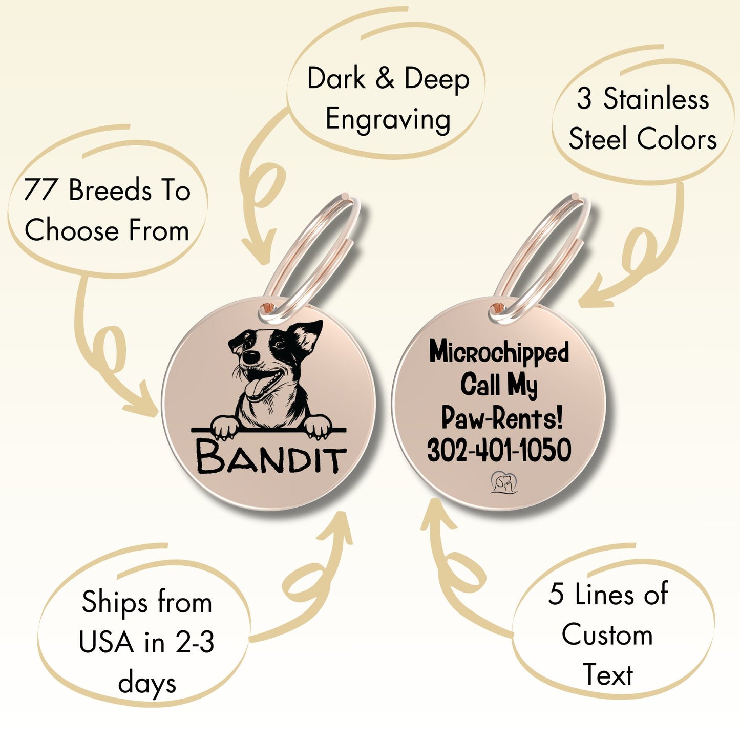 Breed Dog Tag - Personalized Breed Dog Tag (Chow Chow)
