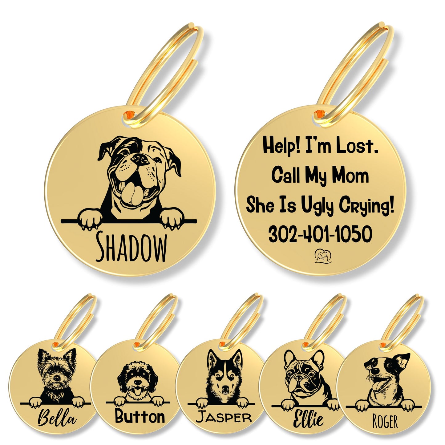 Breed Dog Tag - Personalized Breed Dog Tag (Continental Bull)