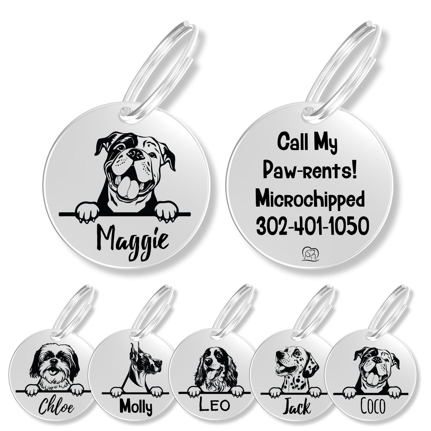 Breed Dog Tag - Personalized Breed Dog Tag (Continental Bull)