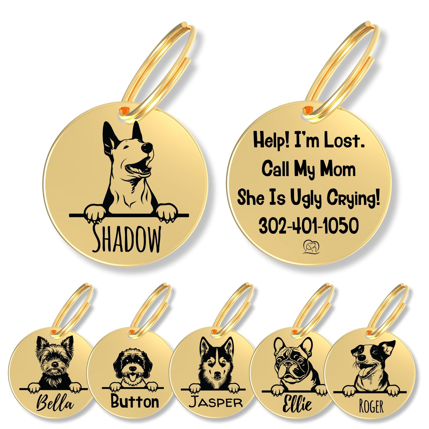 Breed Dog Tag - Personalized Breed Dog Tag (English Bull Ter)