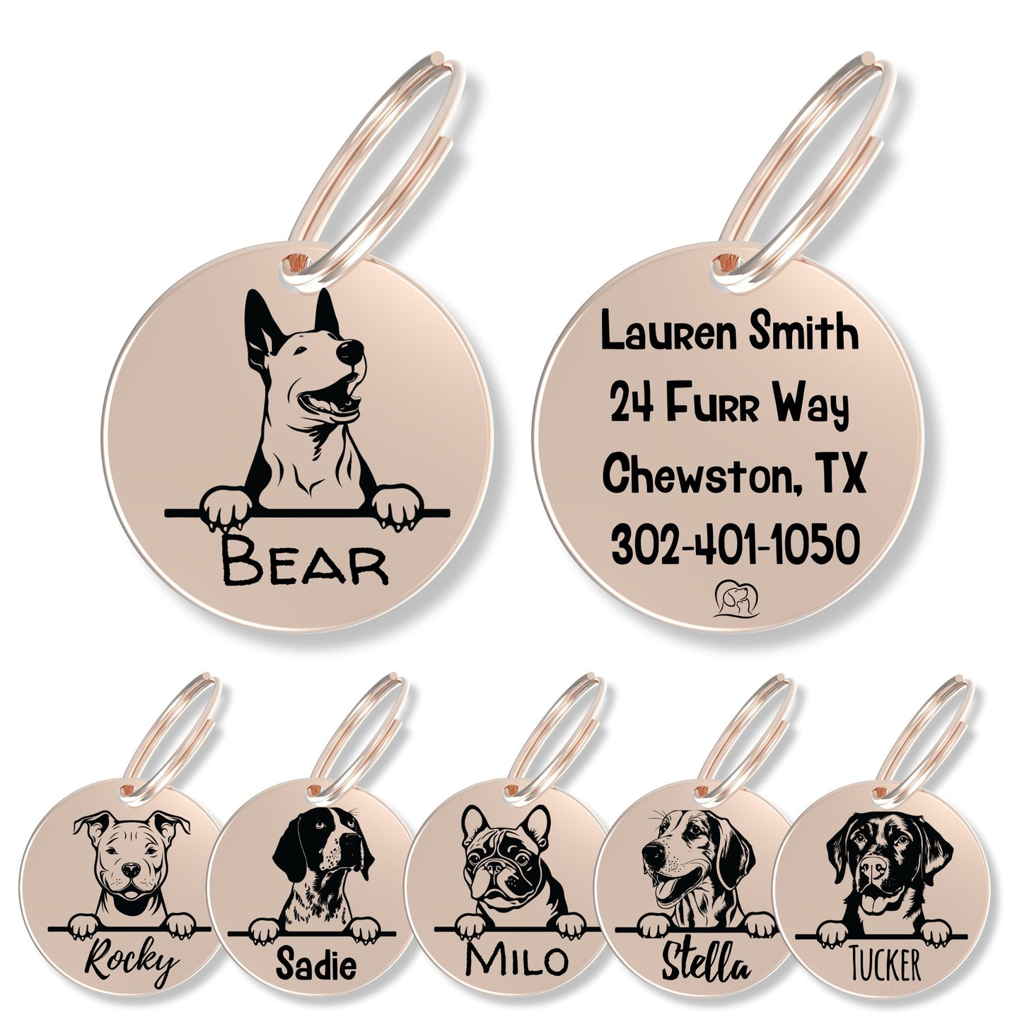 Breed Dog Tag - Personalized Breed Dog Tag (English Bull Ter)