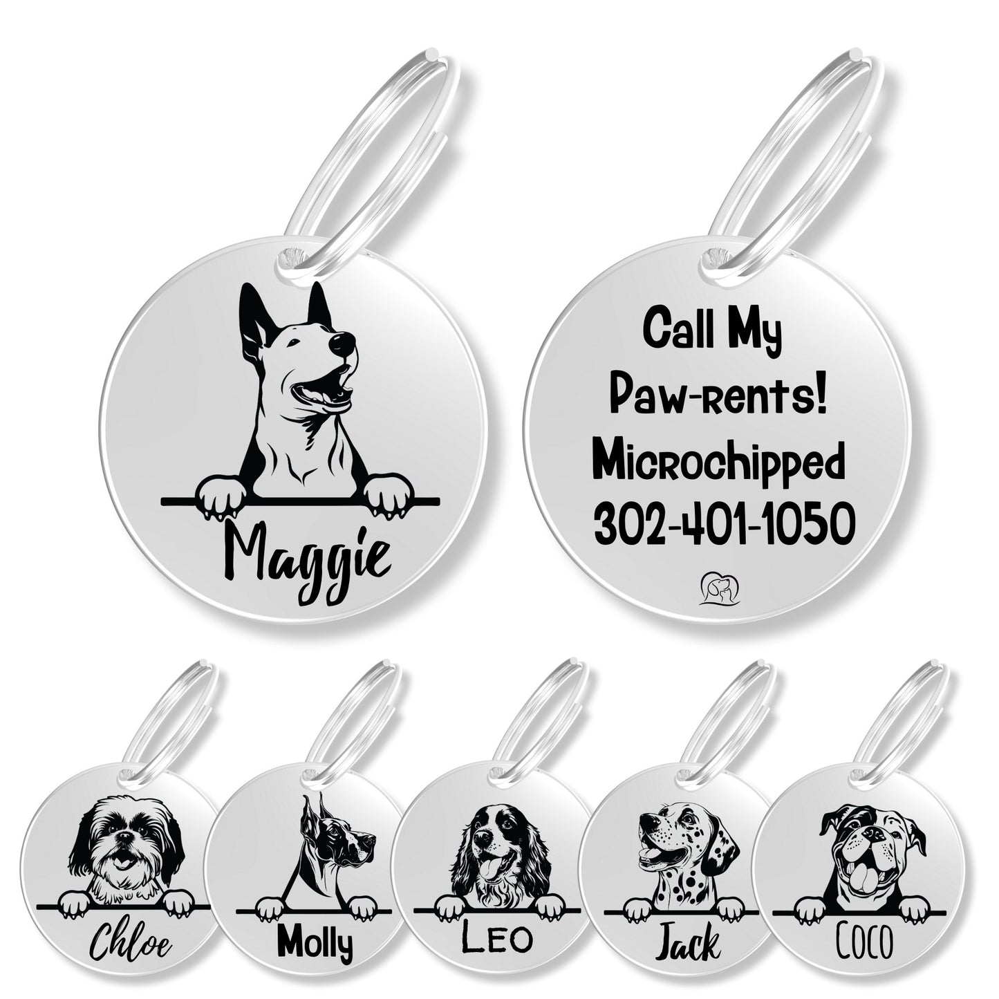 Breed Dog Tag - Personalized Breed Dog Tag (English Bull Ter)