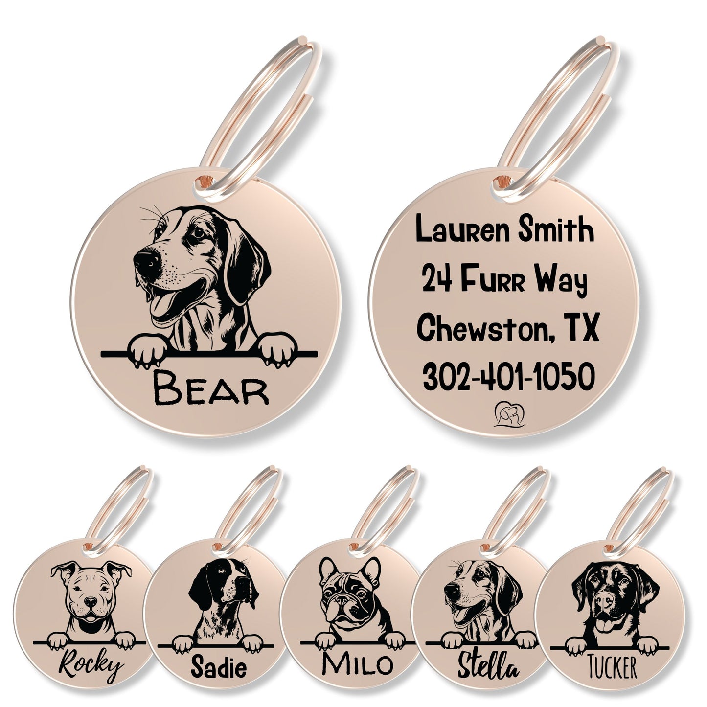 Breed Dog Tag - Personalized Breed Dog Tag (Foxhound)