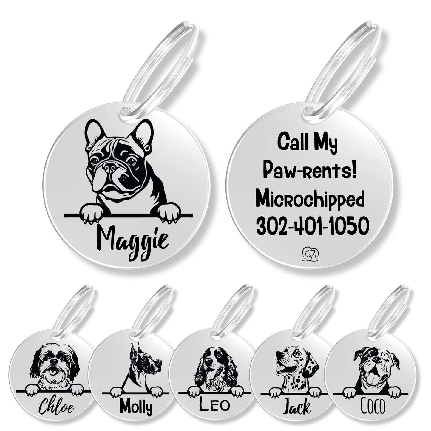 Breed Dog Tag - Personalized Breed Dog Tag (French Bulldog)