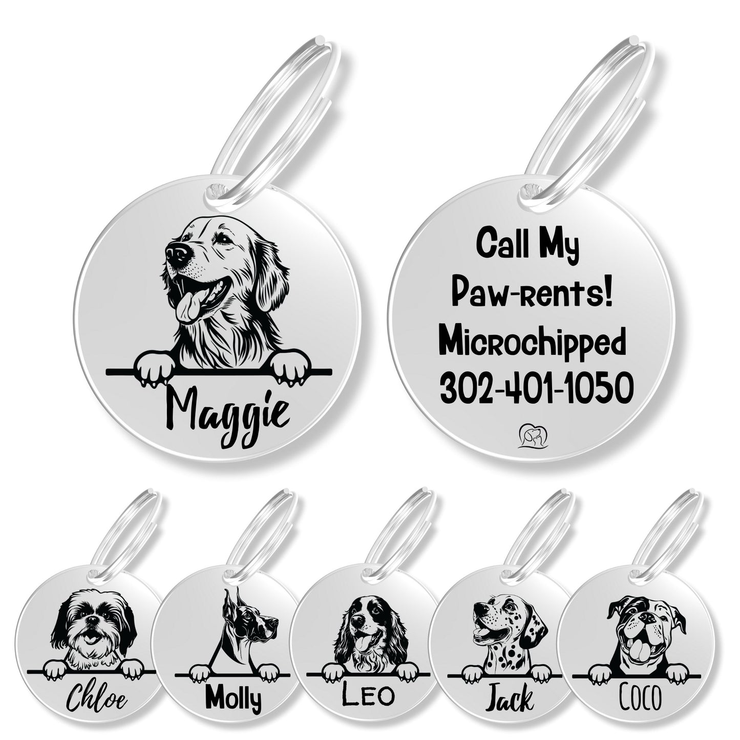 Breed Dog Tag - Personalized Breed Dog Tag (Golden Retriever)