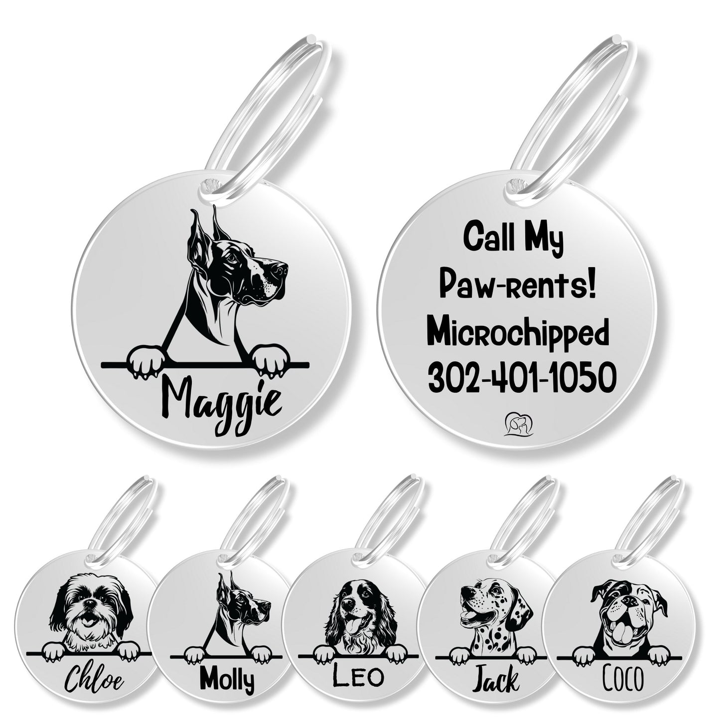 Breed Dog Tag - Personalized Breed Dog Tag (Great Dane)