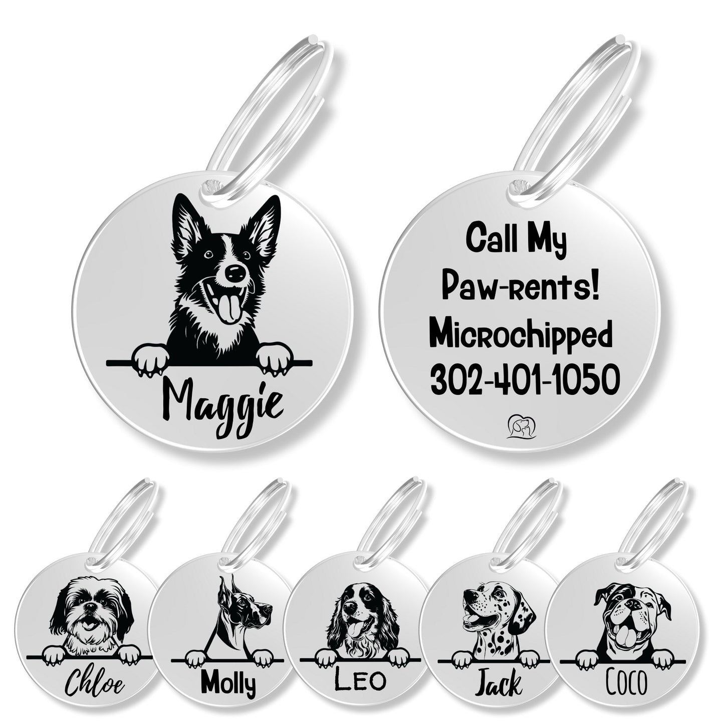 Breed Dog Tag - Personalized Breed Dog Tag (Keeshound)