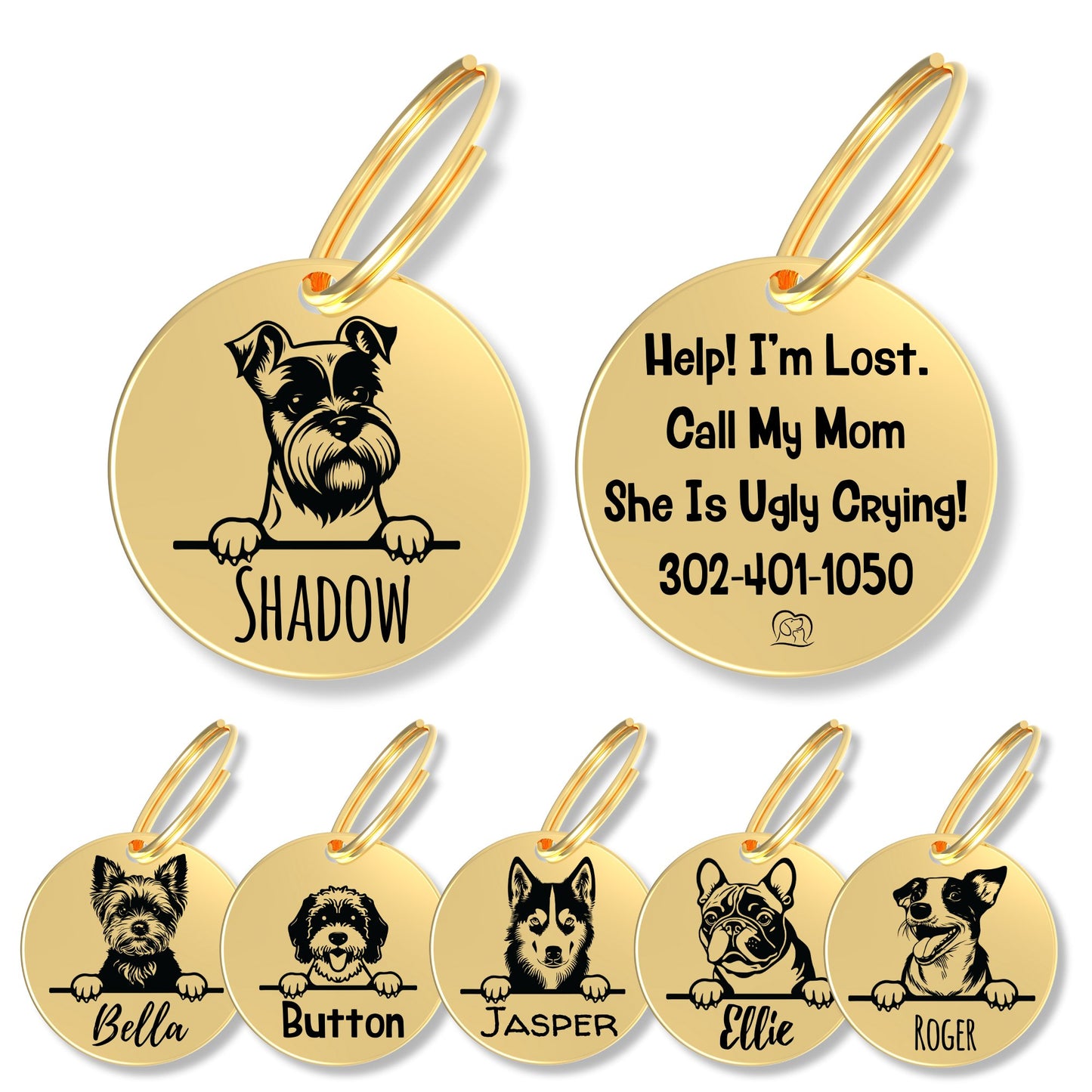 Breed Dog Tag - Personalized Breed Dog Tag (Mini Schnauzer)