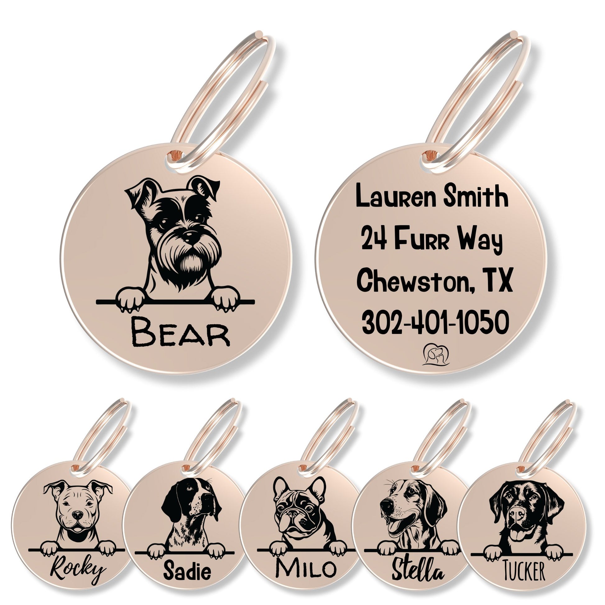 Breed Dog Tag - Personalized Breed Dog Tag (Mini Schnauzer)