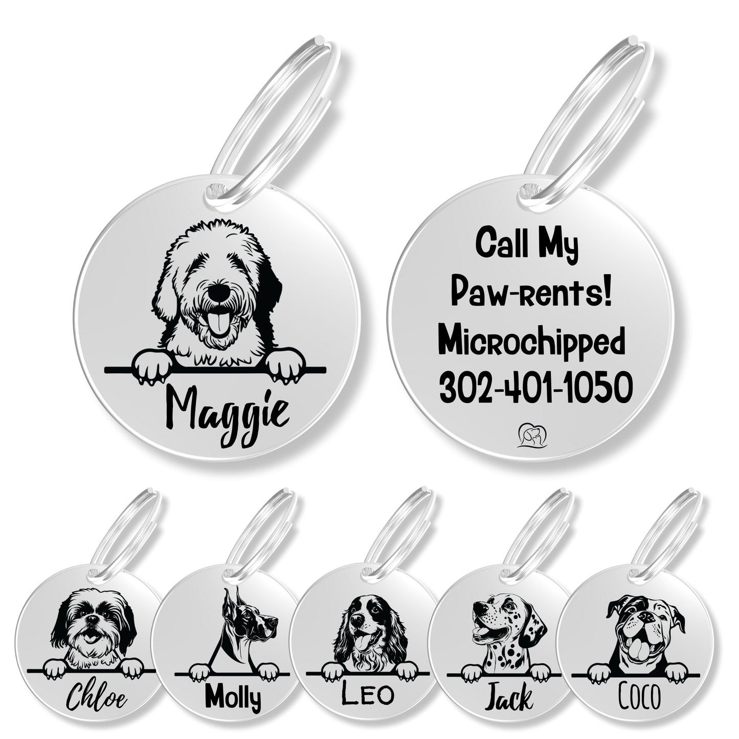 Breed Dog Tag - Personalized Breed Dog Tag (Old English Shee)