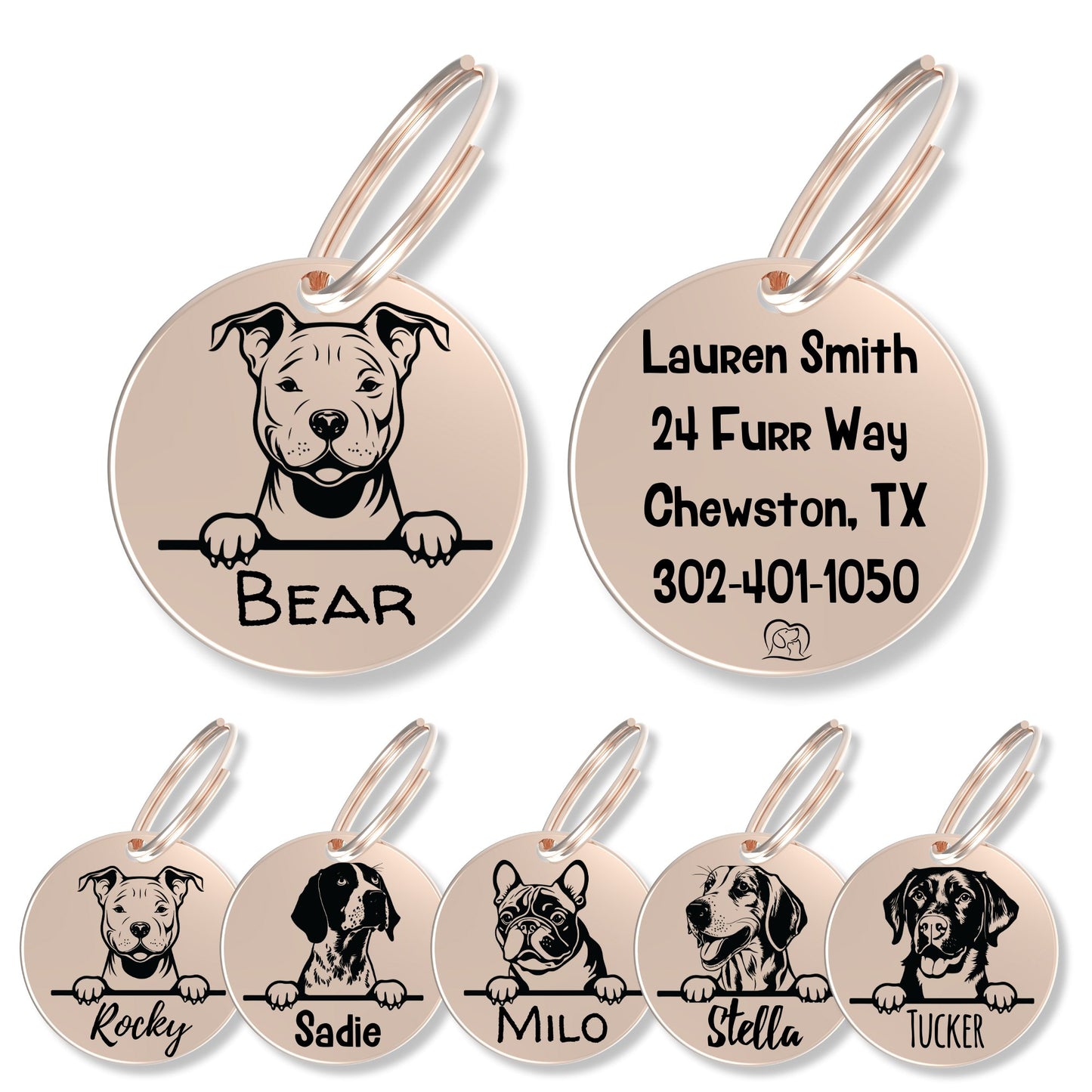 Breed Dog Tag - Personalized Breed Dog Tag (Pitbull)