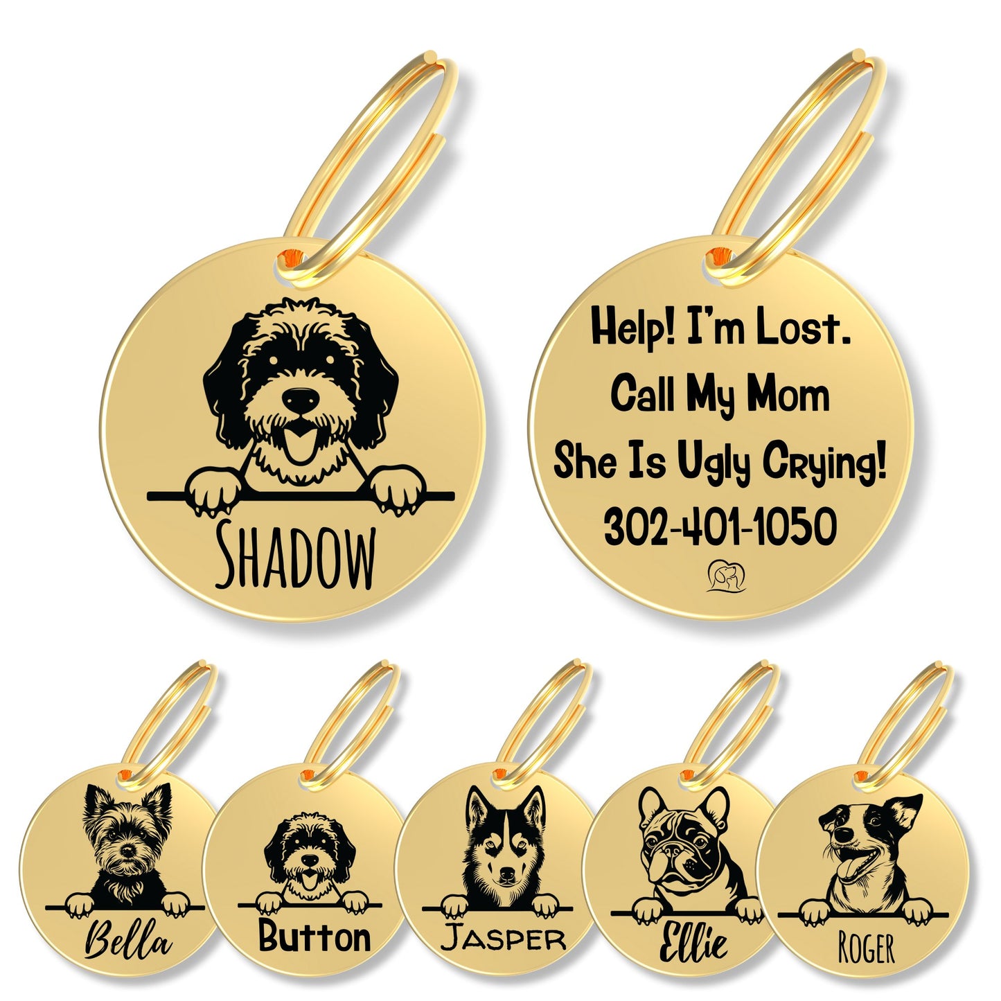 Breed Dog Tag - Personalized Breed Dog Tag (Port Water Dog)