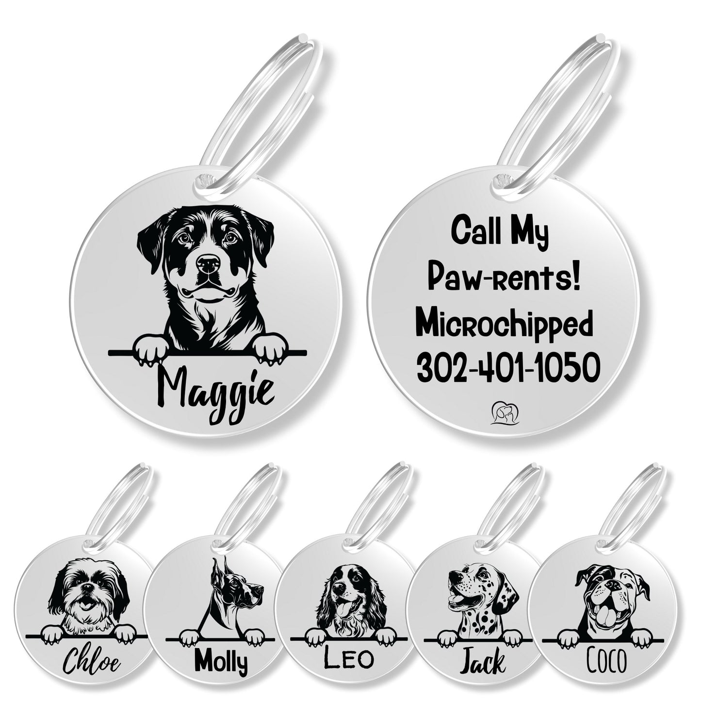 Breed Dog Tag - Personalized Breed Dog Tag (Rotweiller)