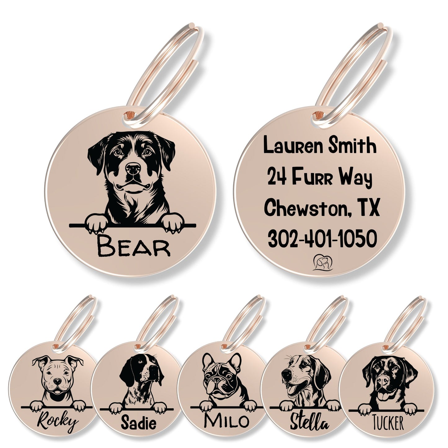 Breed Dog Tag - Personalized Breed Dog Tag (Rotweiller)