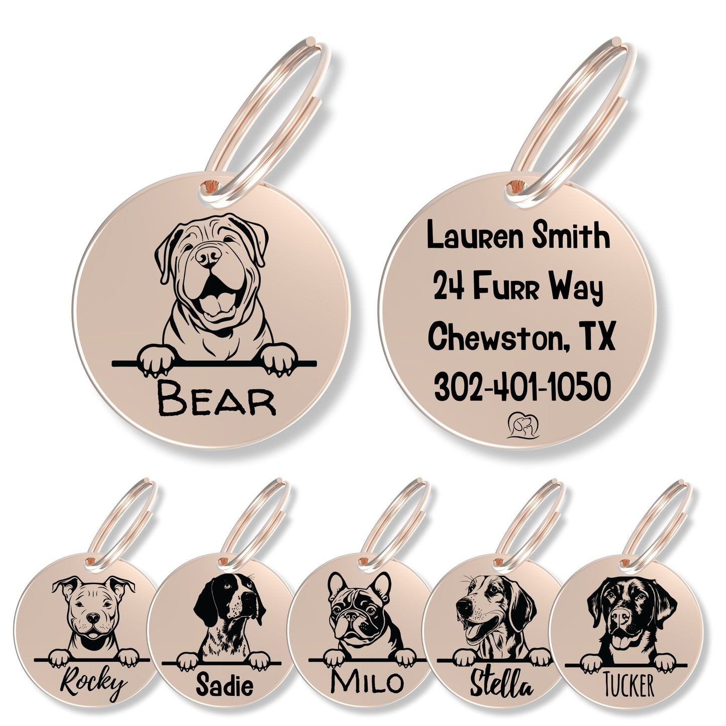 Breed Dog Tag - Personalized Breed Dog Tag (Shar Pei)