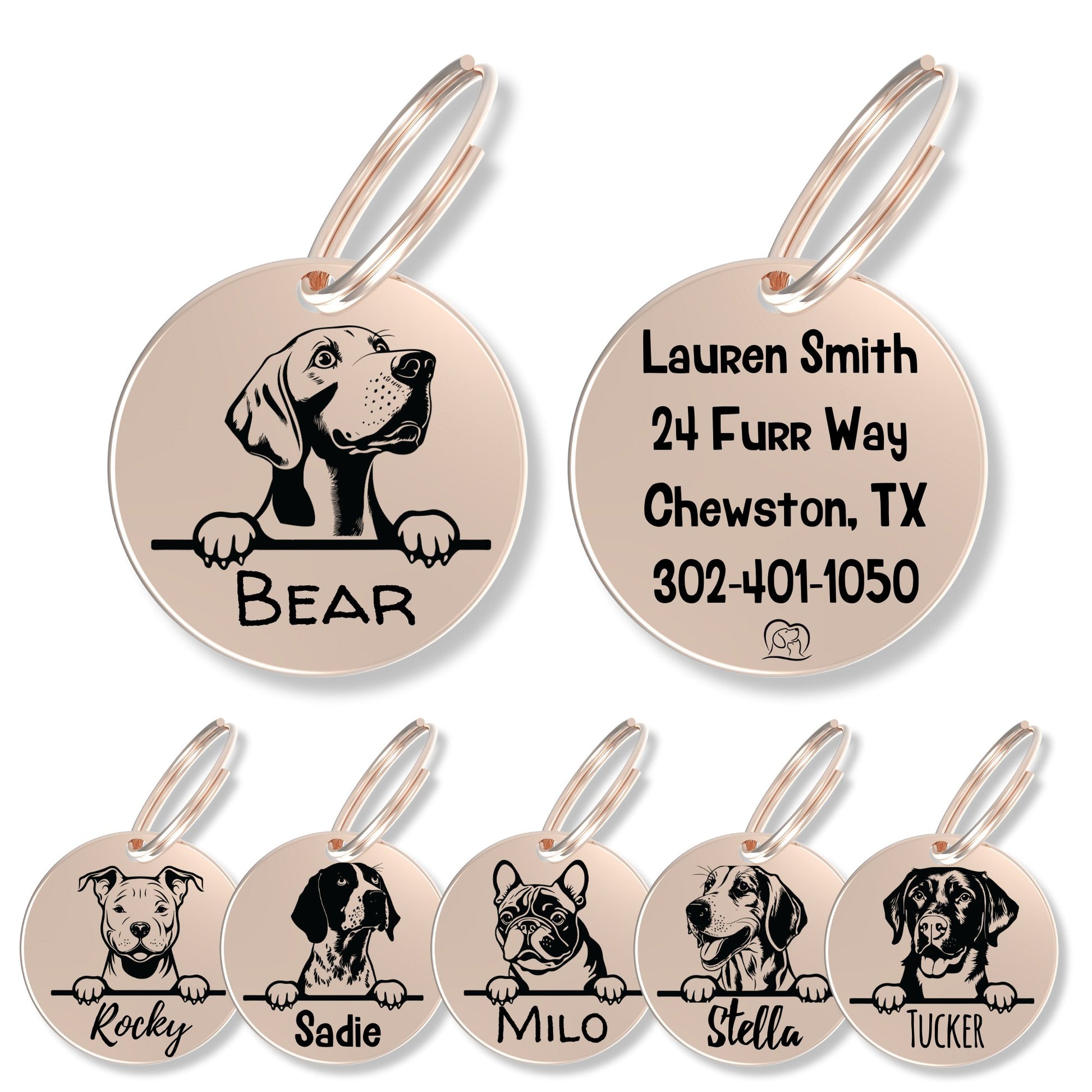 Breed Dog Tag - Personalized Breed Dog Tag (Weimaraner)