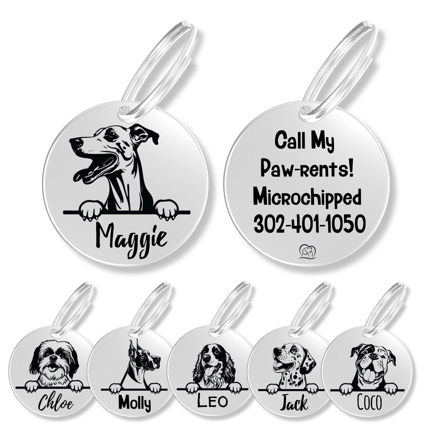 Breed Dog Tag - Personalized Breed Dog Tag (Whippet)