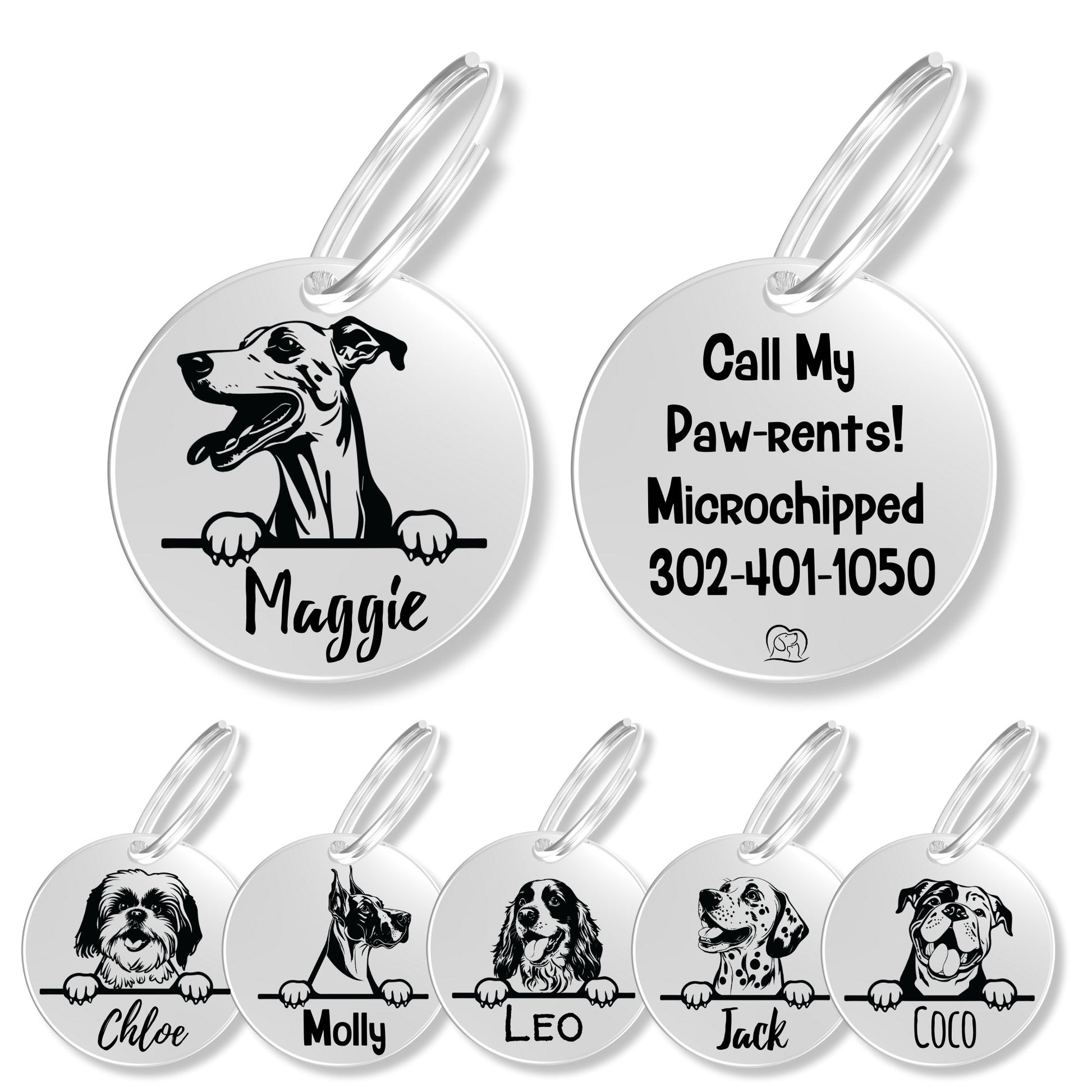 Breed Dog Tag - Personalized Breed Dog Tag (Whippet)
