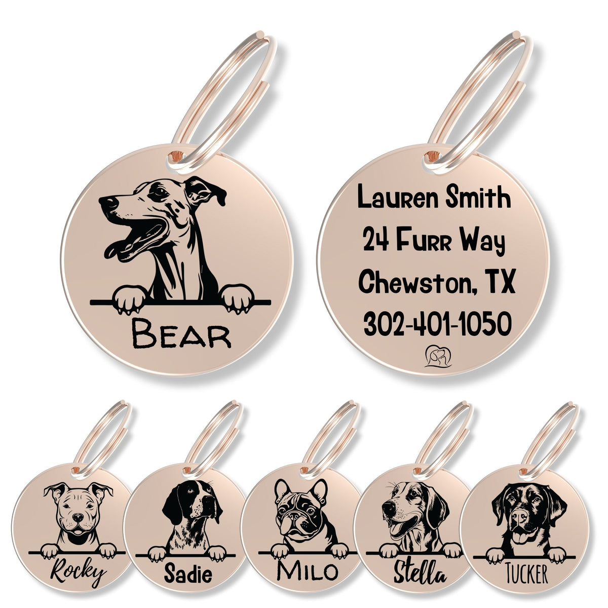 Breed Dog Tag - Personalized Breed Dog Tag (Whippet)