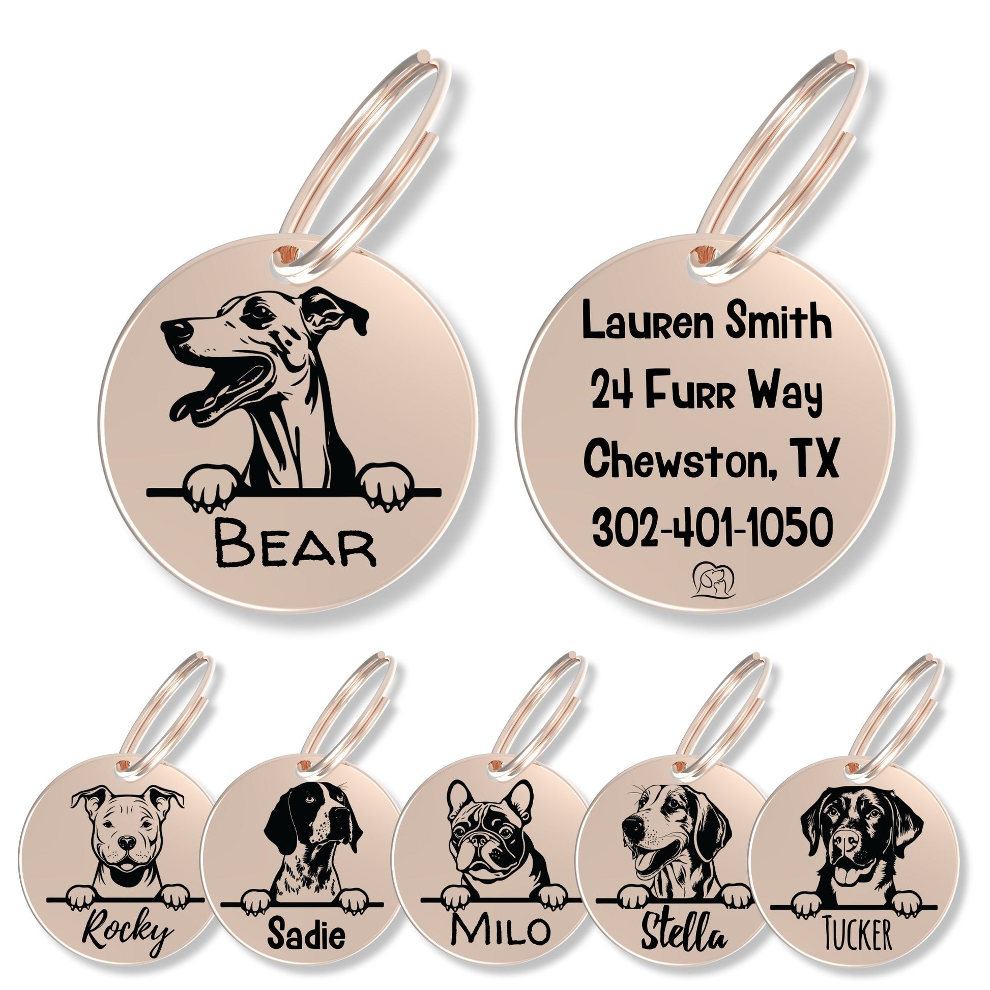 Breed Dog Tag - Personalized Breed Dog Tag (Whippet)