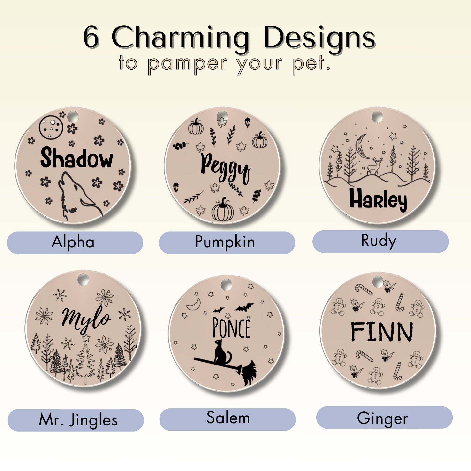 - Dog Christmas Tags (Pumpkin)