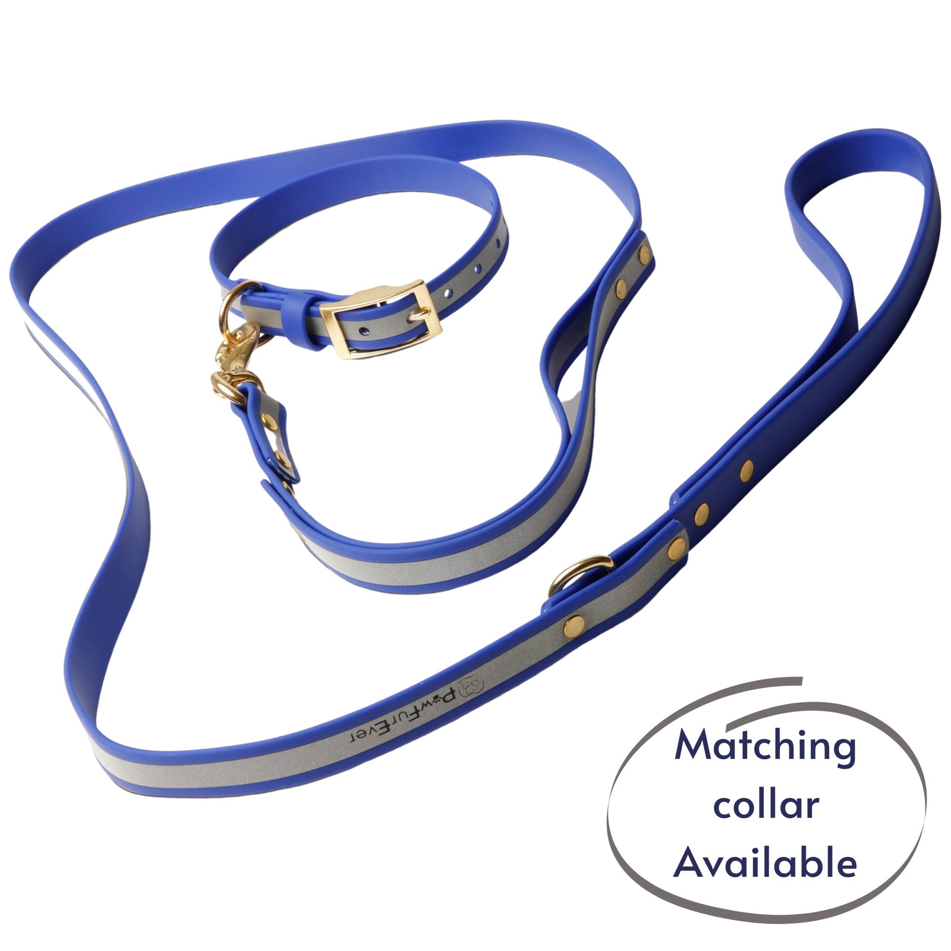 Leashes - Biothane Dog Leashes (Blue - Reflective)