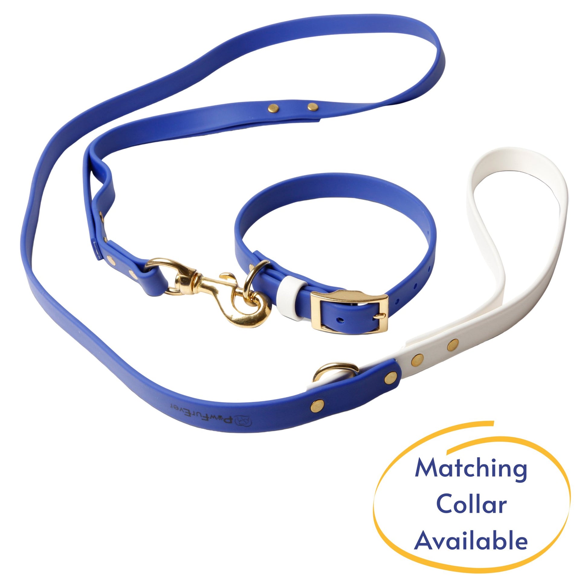 Leashes - Biothane Dog Leashes (Blue/White)