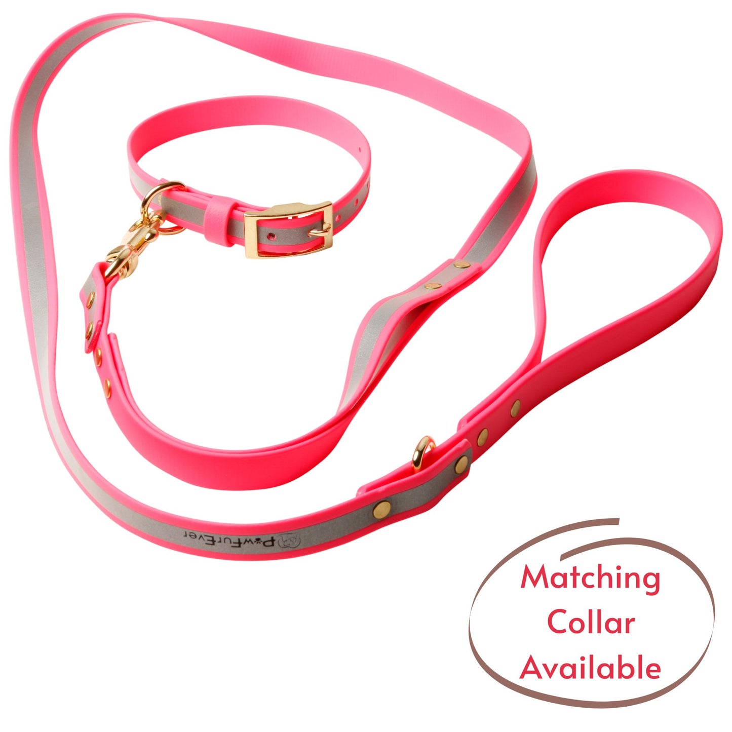 Leashes - Biothane Dog Leashes (Pink - Reflective)