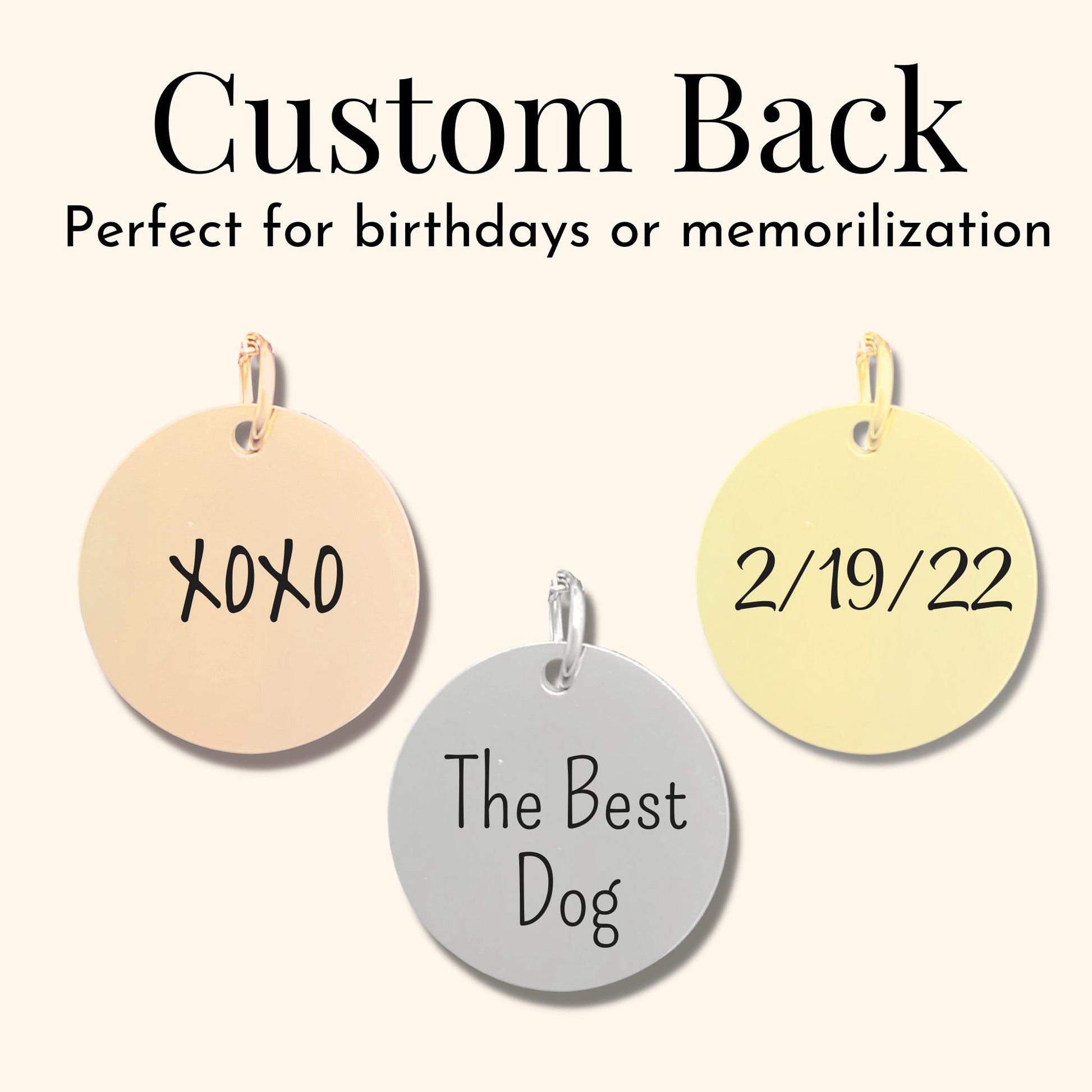 Necklace - Engraved Necklace with Engraved Pet's Face (Gold)