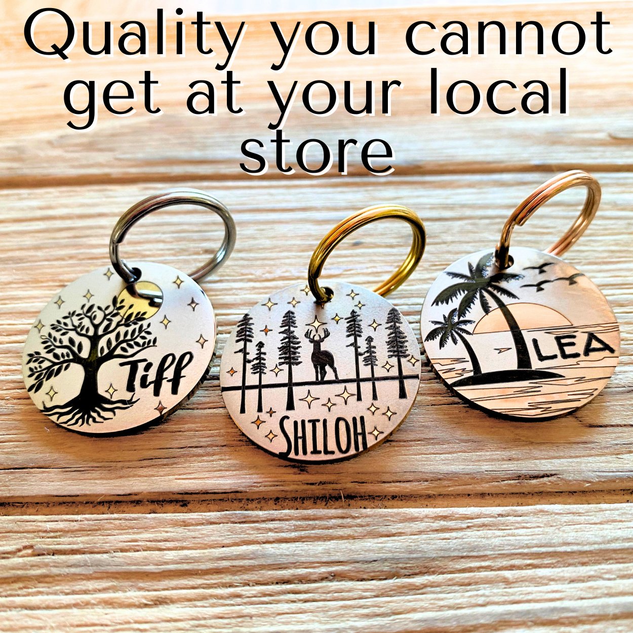 QR Tag - Personalized QR Code Dog Tag Ensure Your Pet's Safety Always (Silver, Deer)